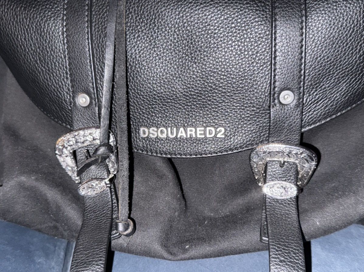Dsquared2 Amazing Western Leather Travel Bag Backpack Size ONE SIZE - 2 Thumbnail