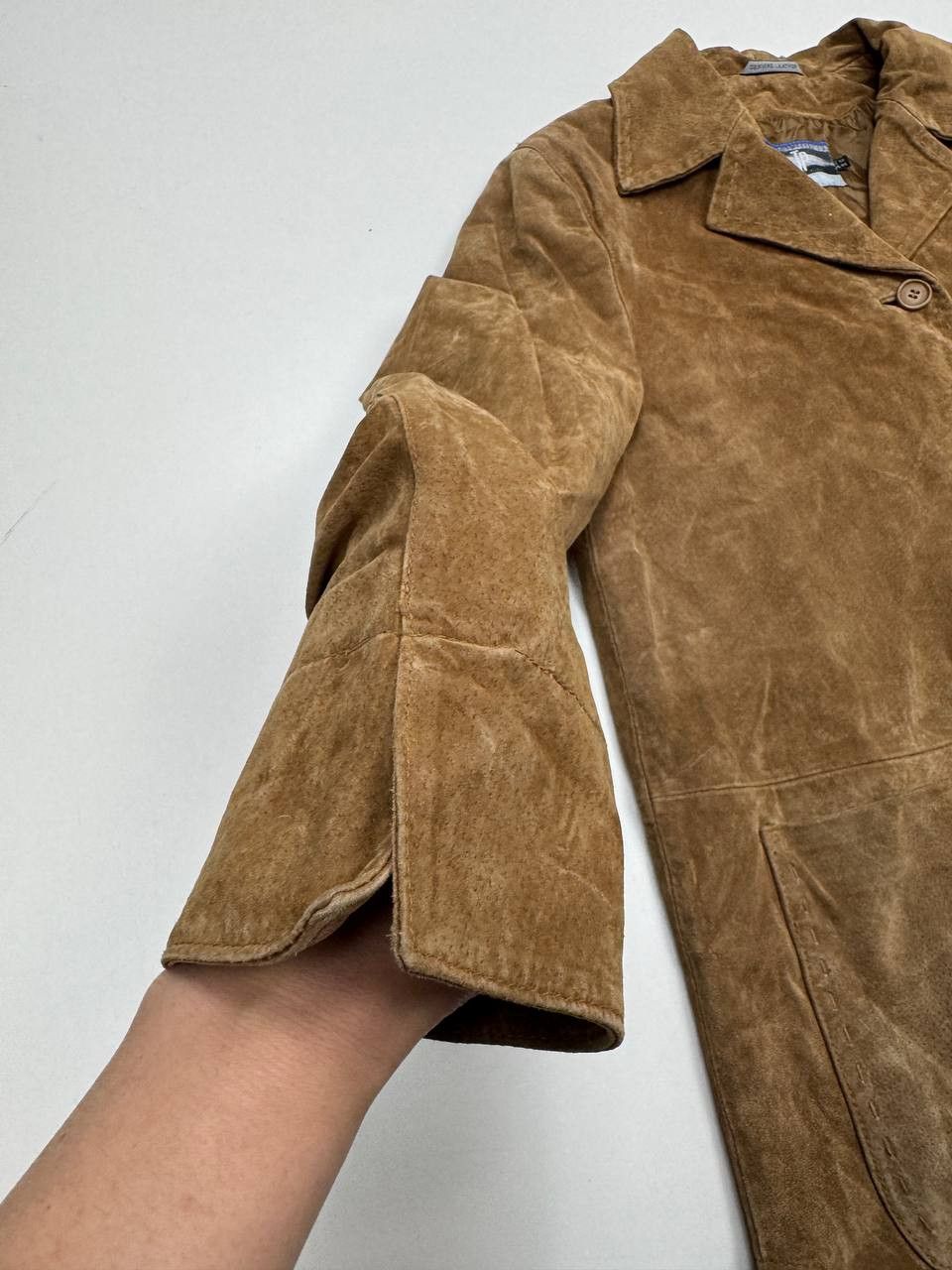 Vera Pelle Vintage Italian Suede Leather Coat by Tentazioni di Pelle Size US M / EU 48-50 / 2 - 7 Thumbnail