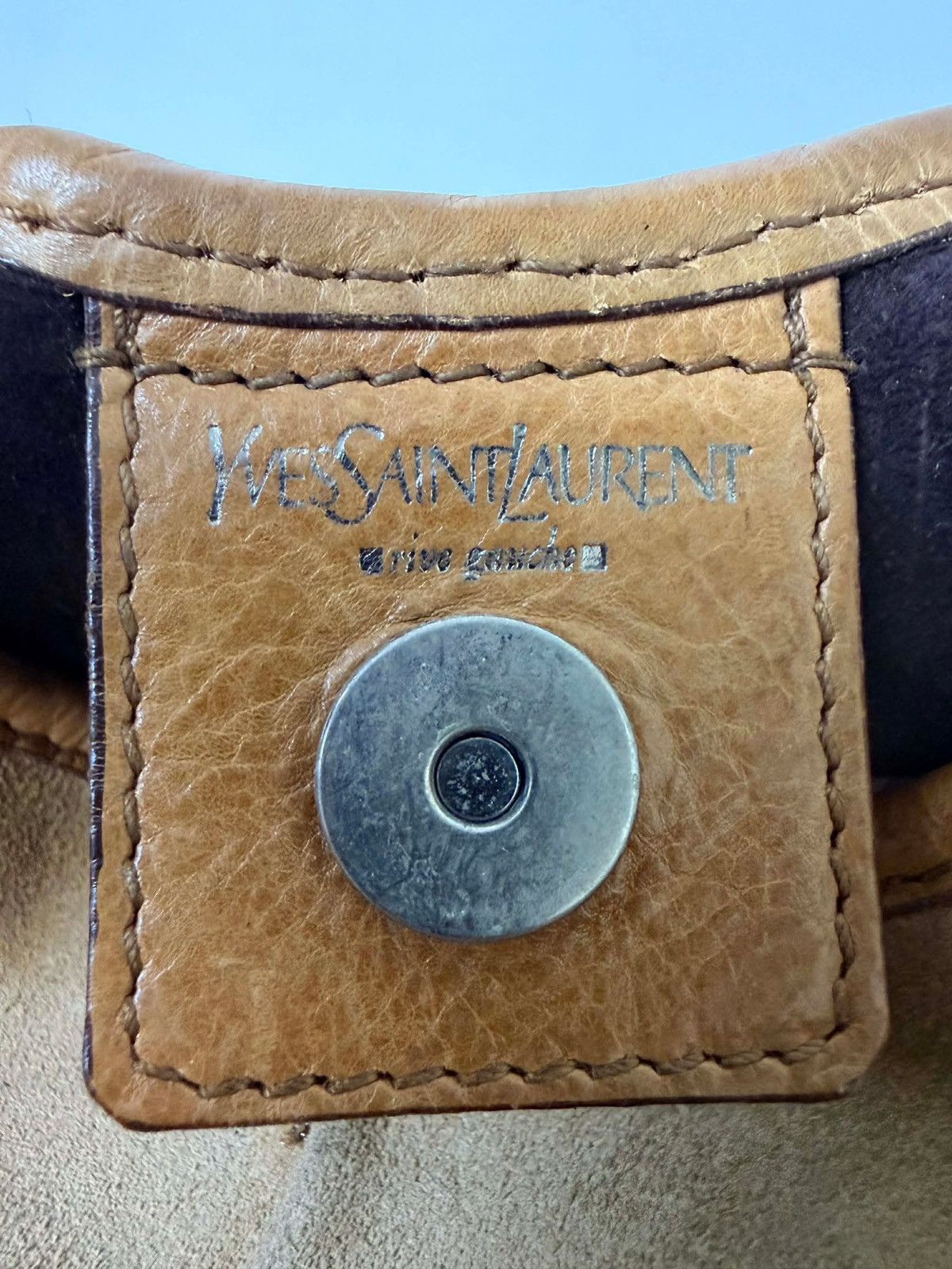 Saint Laurent Paris Yves Saint Laurent Taupe Suede Mombasa Hobo Bag Size ONE SIZE - 15 Thumbnail