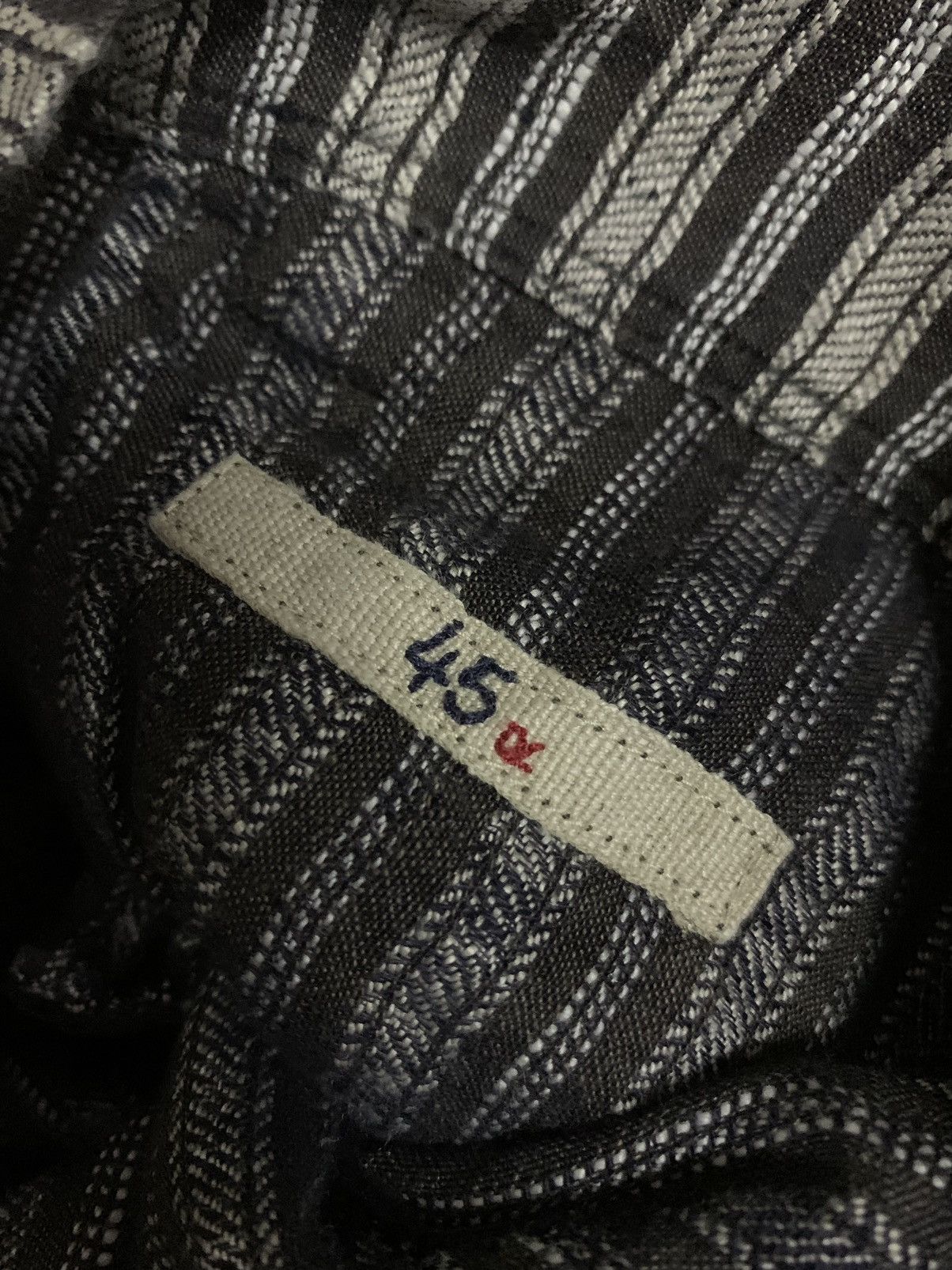 45rpm Vtg 45Rpm Wide Leg Linen Stripe Pant Size 31" - 6 Thumbnail