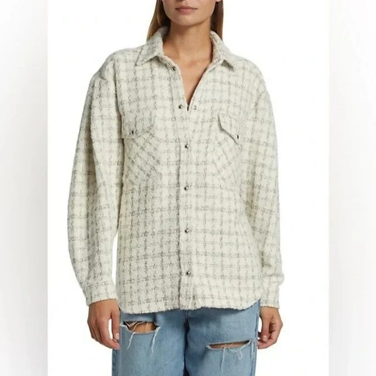 Iro IRO IRO Louana Plaid Tweed Shirt Blazer Size M / US 6-8 / IT 42-44 - 1 Thumbnail