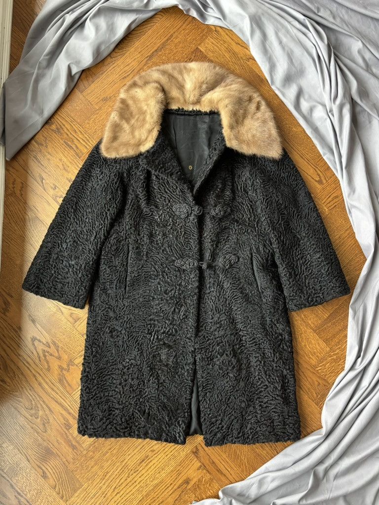 Cccp × Vintage True Vintage Astrakhan Fur Coat 70s Persian Lamb Hair Wool Size M / US 6-8 / IT 42-44 - 12 Thumbnail