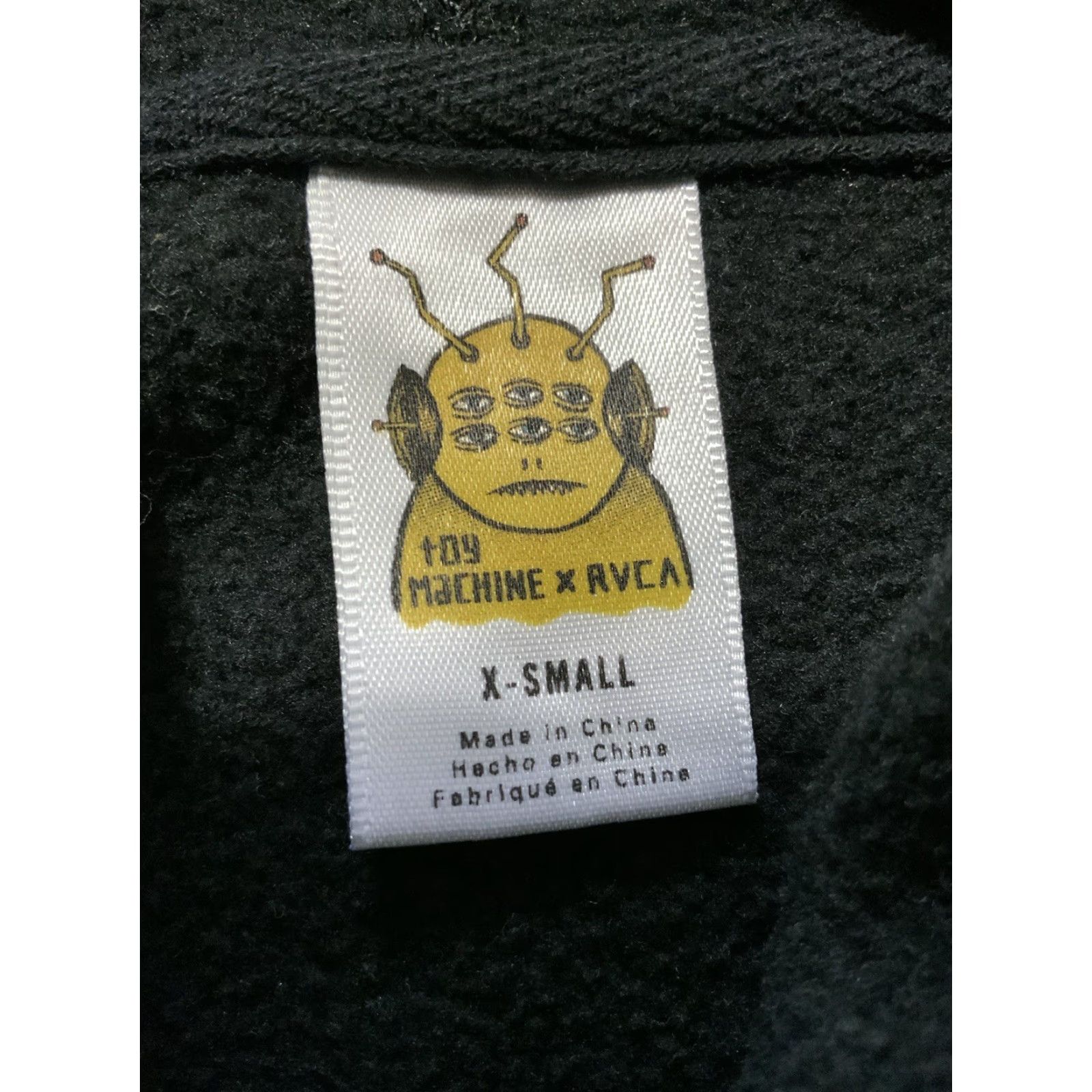RVCA VINTAGE RVCA X Toy Machine Monster Skateboarding Graphic Black Pullover Hoodie XS Mens Size US XS / EU 42 / 0 - 6 Thumbnail