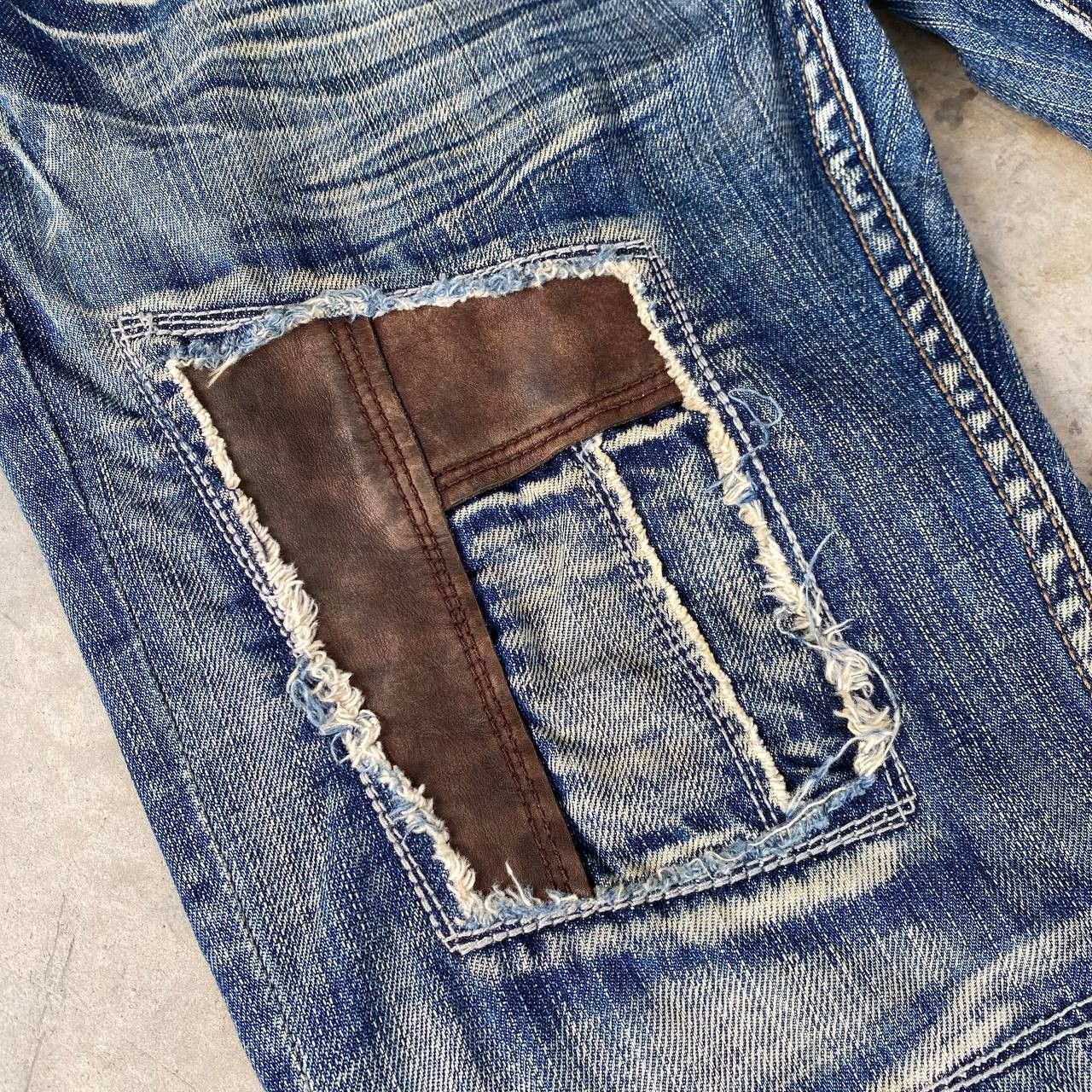 Japanese Brand Difference Rupert Japan Distressed Boro Denim Crust Punk Size US 28 / EU 44 - 6 Thumbnail