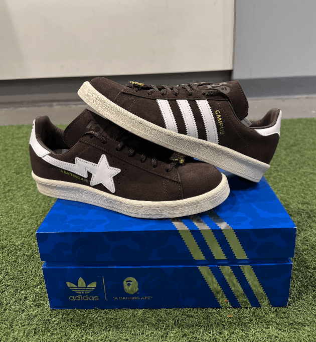 adidas gazelle silver green womens Adidas Campus 80s Bape 30th Anniversary Brown
