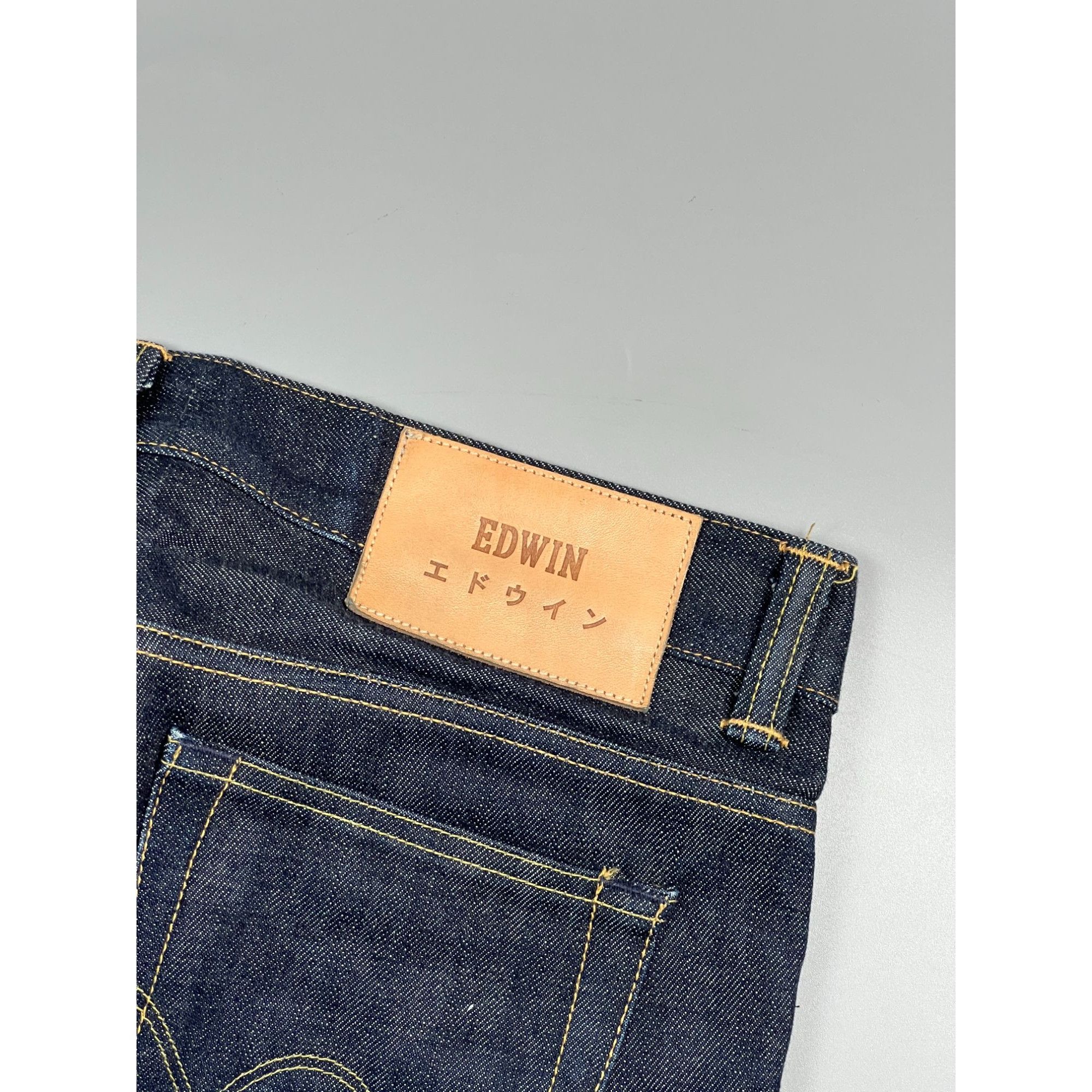Edwin Edwin ED-71 Raw Selvedge Denim Jeans Pants (Y0965) Size US 31 - 15 Thumbnail