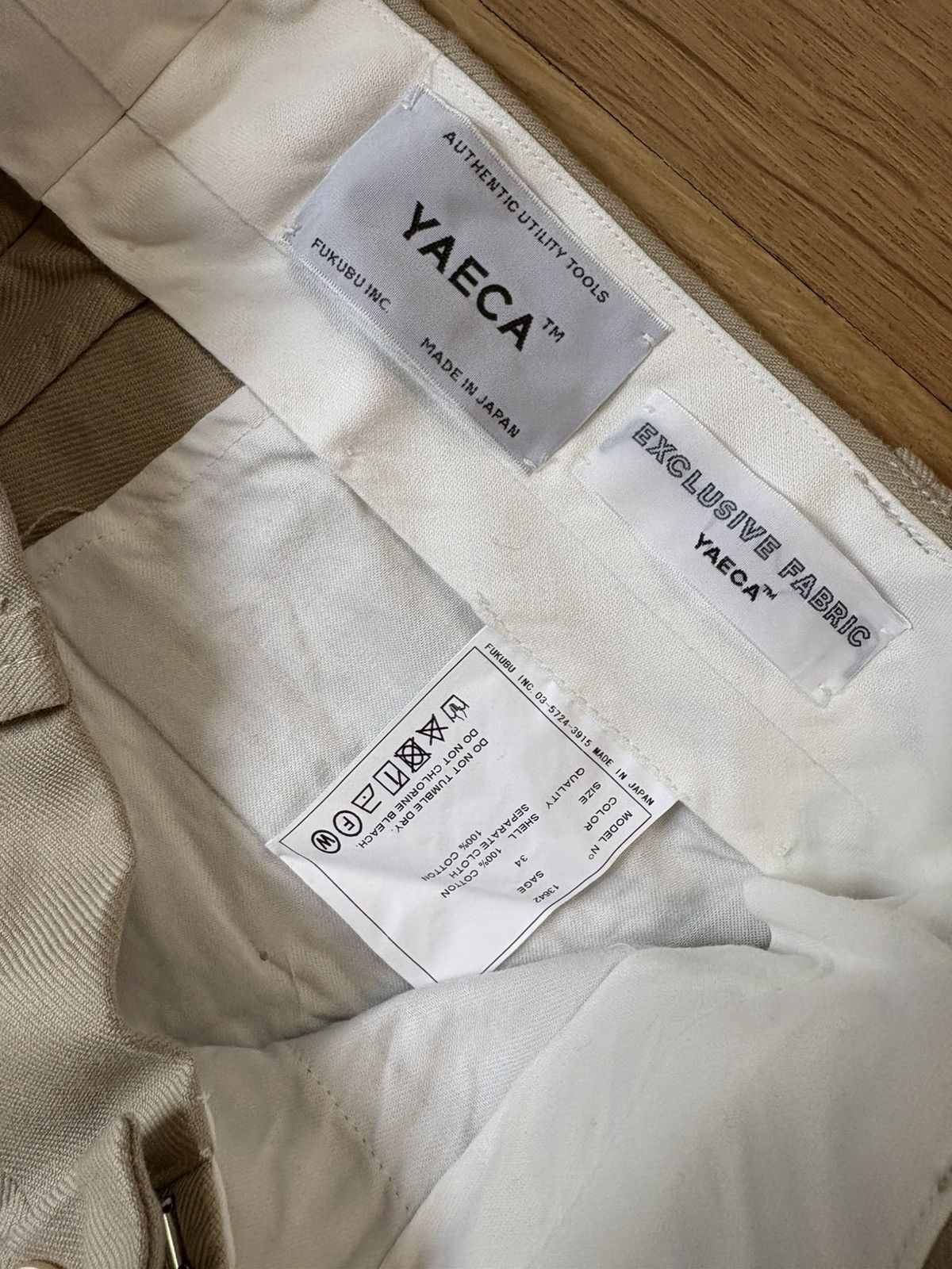 YAECA Made In Japan Cotton Chinos Size US 34 / EU 50 - 4 Thumbnail