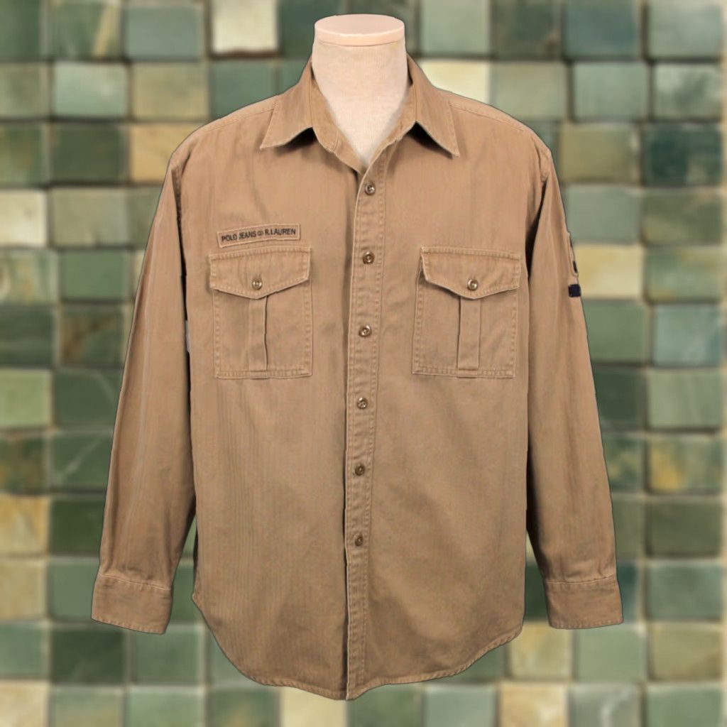 Polo Ralph Lauren VTG Polo Ralph Lauren HBT Shirt M Mens Polo Ralph Lauren Shirt HBT Size US M / EU 48-50 / 2 - 1 Thumbnail