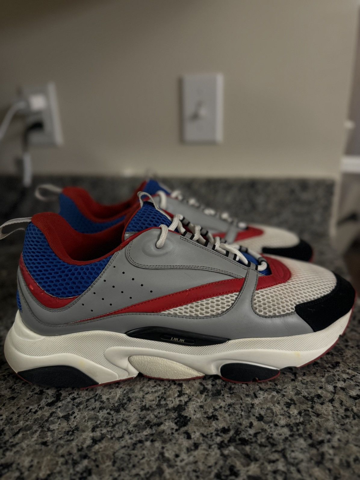 Dior 48EU/15US Dior B22 Reflective Sneaker ‘Grey Blue Red Size US 15 / EU 48 - 4 Thumbnail