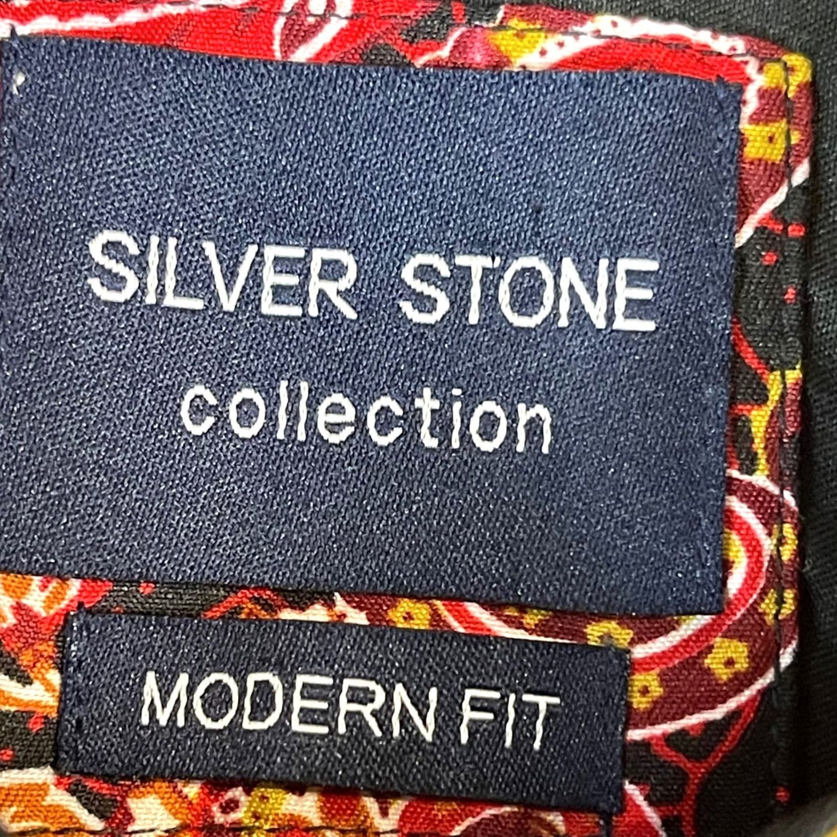 Vintage SILVER STONE Shirt Men L Paisley Button-Down Long Sleeve Modern Fit Button-Up Red Size US L / EU 52-54 / 3 - 5 Thumbnail