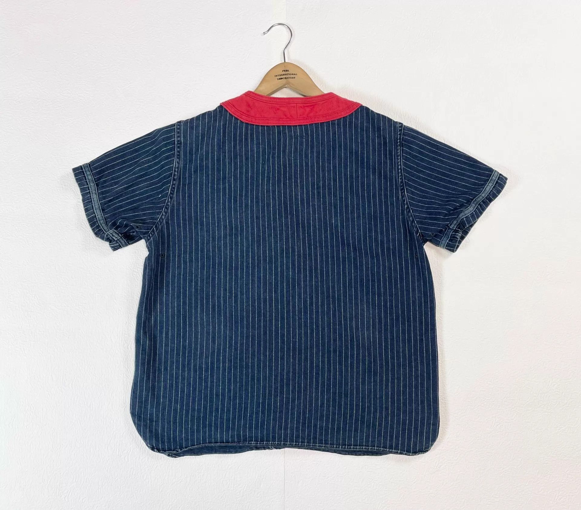 Visvim VISVIM ICT DUGOUT WABASH Short-Sleeve Striped Baseball Shirt Size US M / EU 48-50 / 2 - 2 Thumbnail