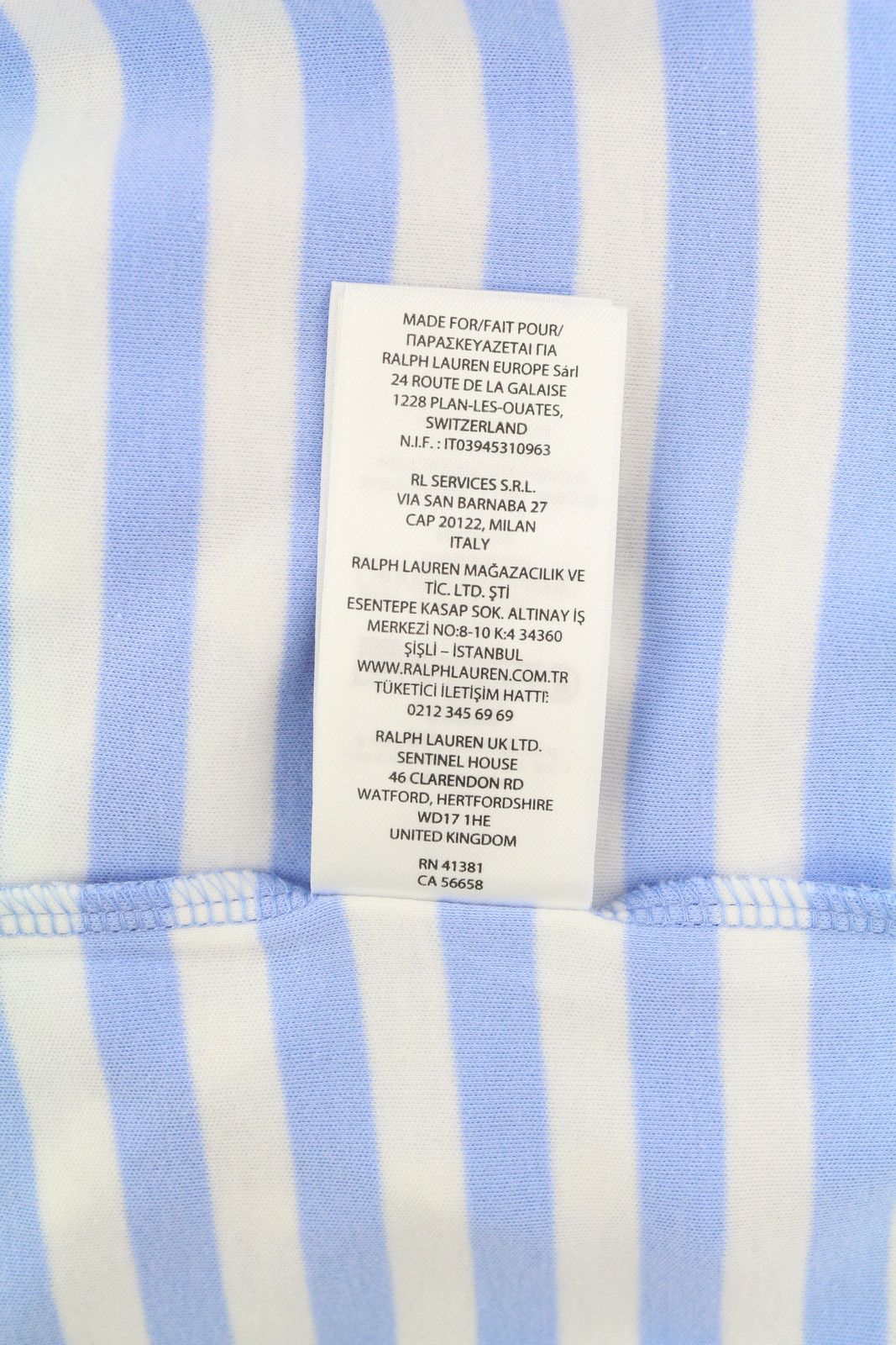 Polo Ralph Lauren CUSTOM SLIM FIT S Blue Stripe Short Sleeve T-Shirt 84552 Size US S / EU 44-46 / 1 - 10 Thumbnail