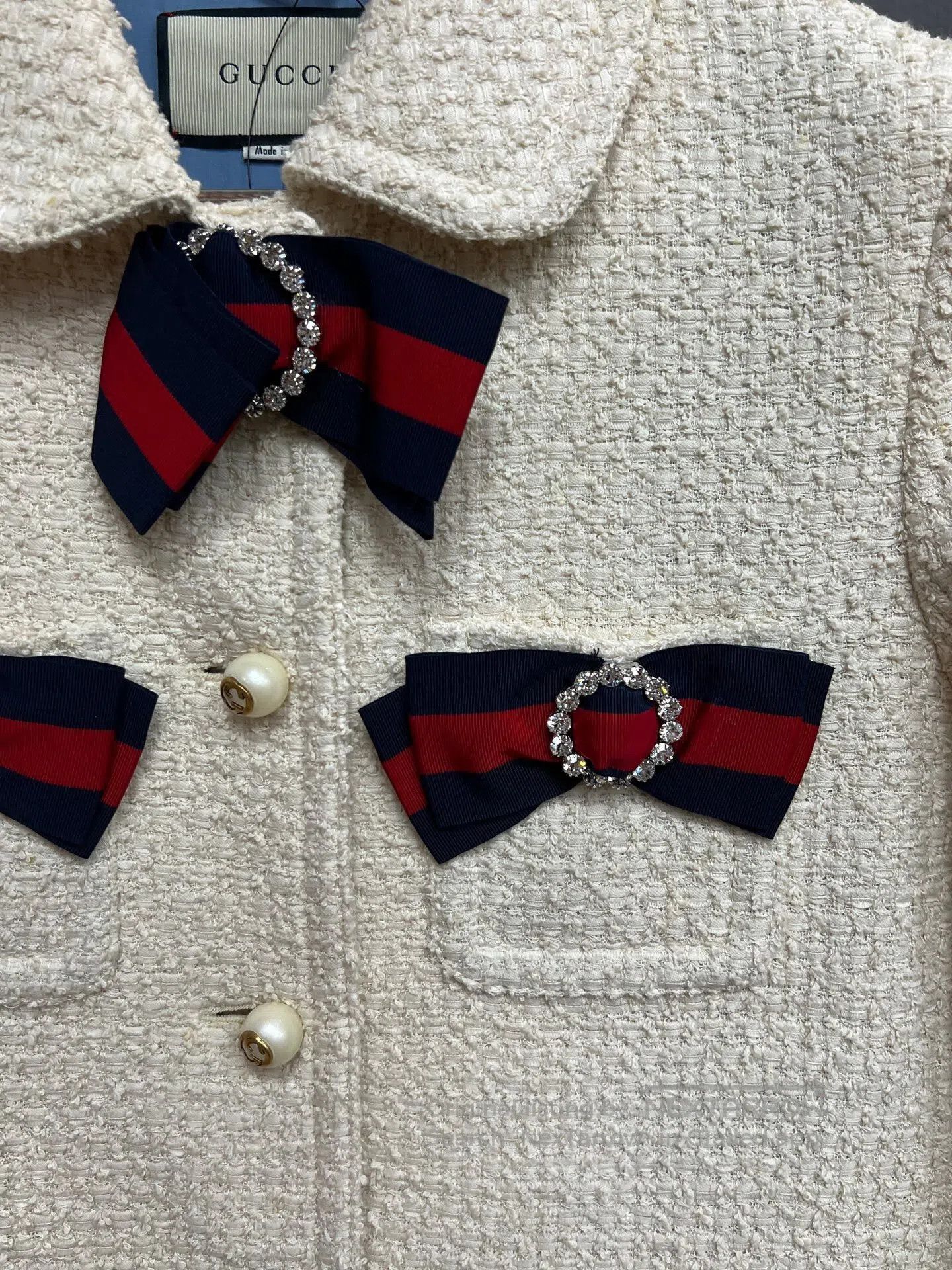 Gucci gucci floral bow rhinestone outerwear jacket. Size XL / US 12-14 / IT 48-50 - 3 Thumbnail