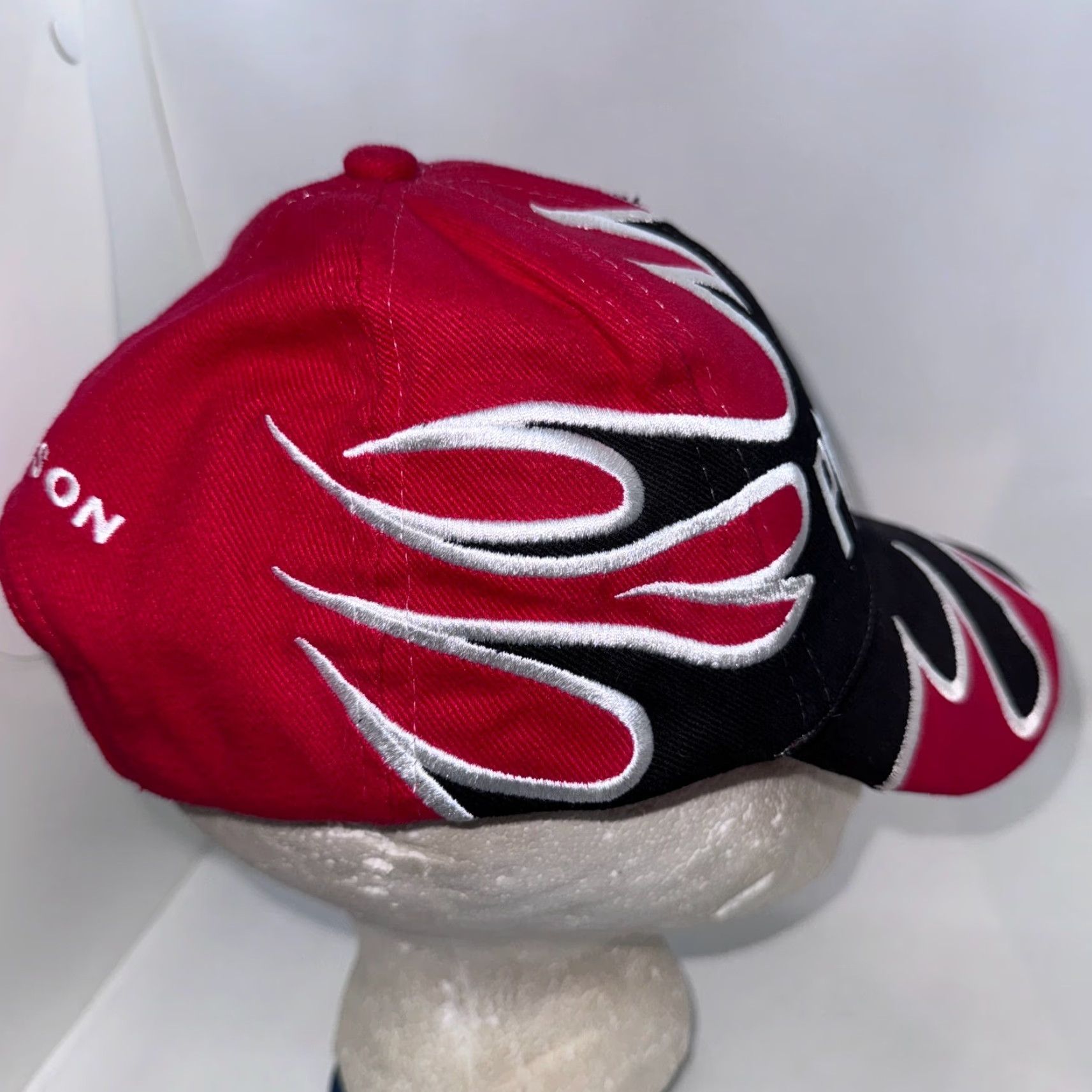 Vintage VINTAGE Peterson Piranha LED Lights Shark Tooth Strapback Hat Red Black Flame Cap Baseball Cap Men Adjustable Canvas Cotton 90s Size ONE SIZE - 4 Thumbnail