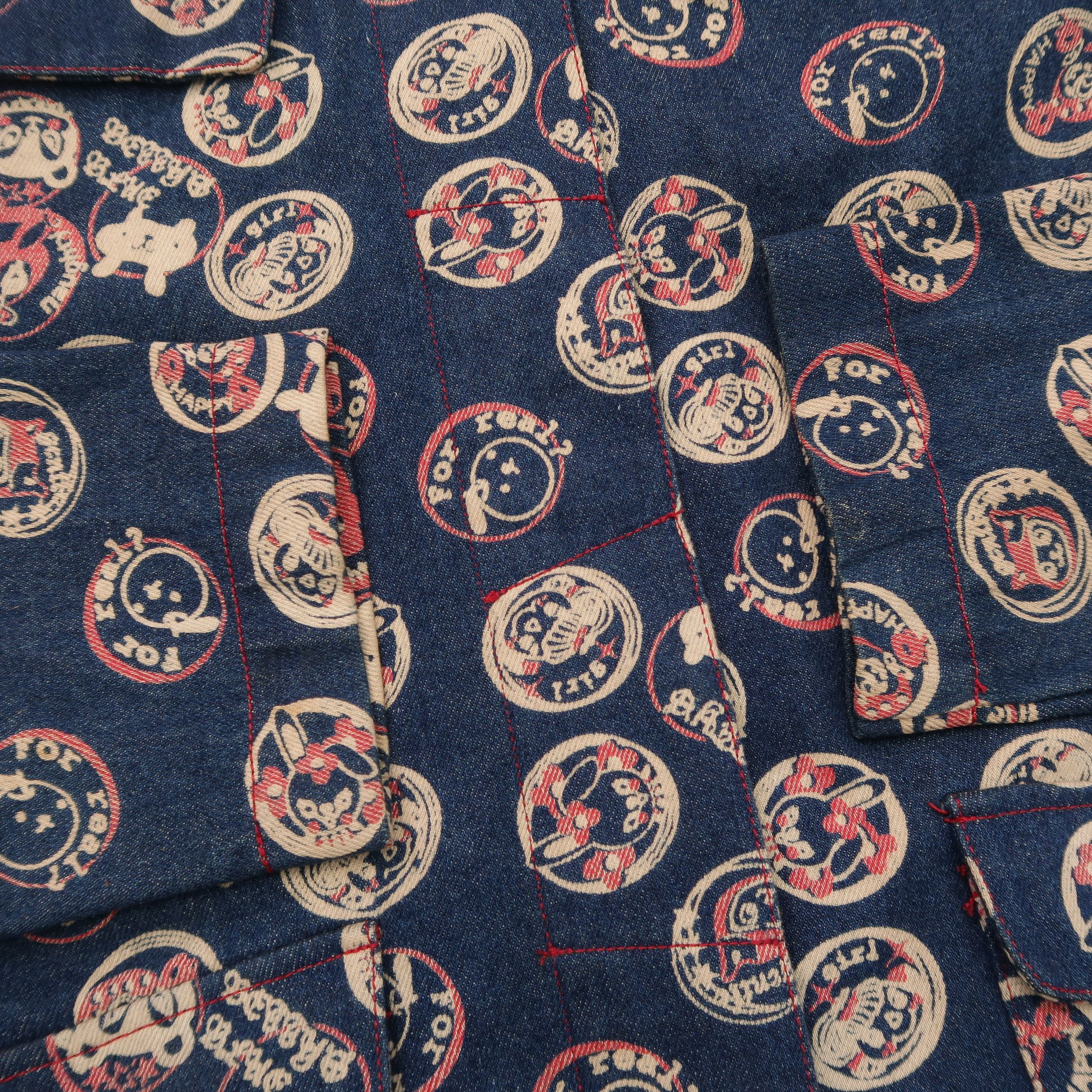 Japanese Brand 1990s Bettys Blue Japan Stamp Psycho Multi Pocket Jacket Size S / US 4 / IT 40 - 12 Thumbnail