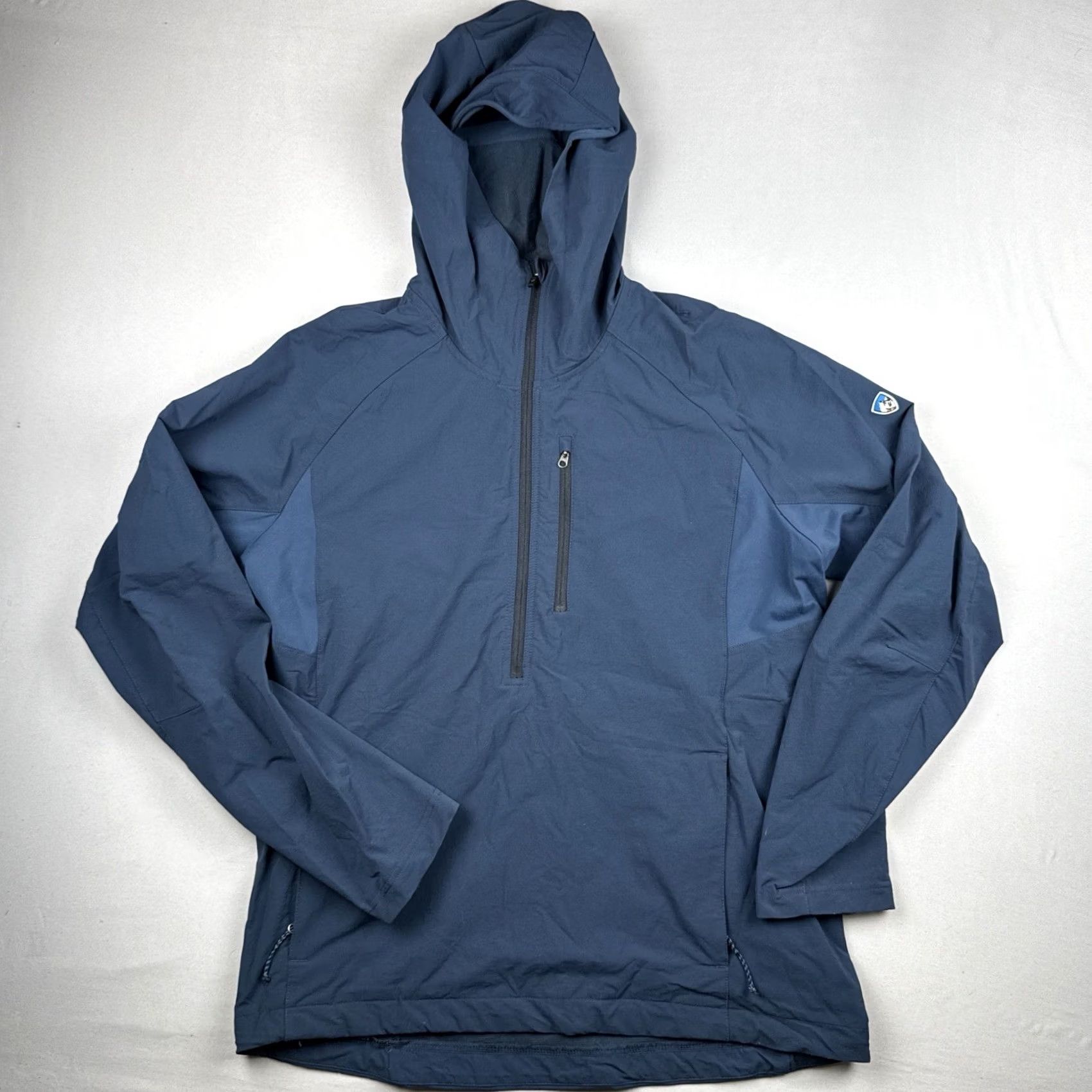Vintage Kuhl Projekt 1/2 Zip Hooded Jacket Softshell Blue Mens M Size US M / EU 48-50 / 2 - 2 Thumbnail