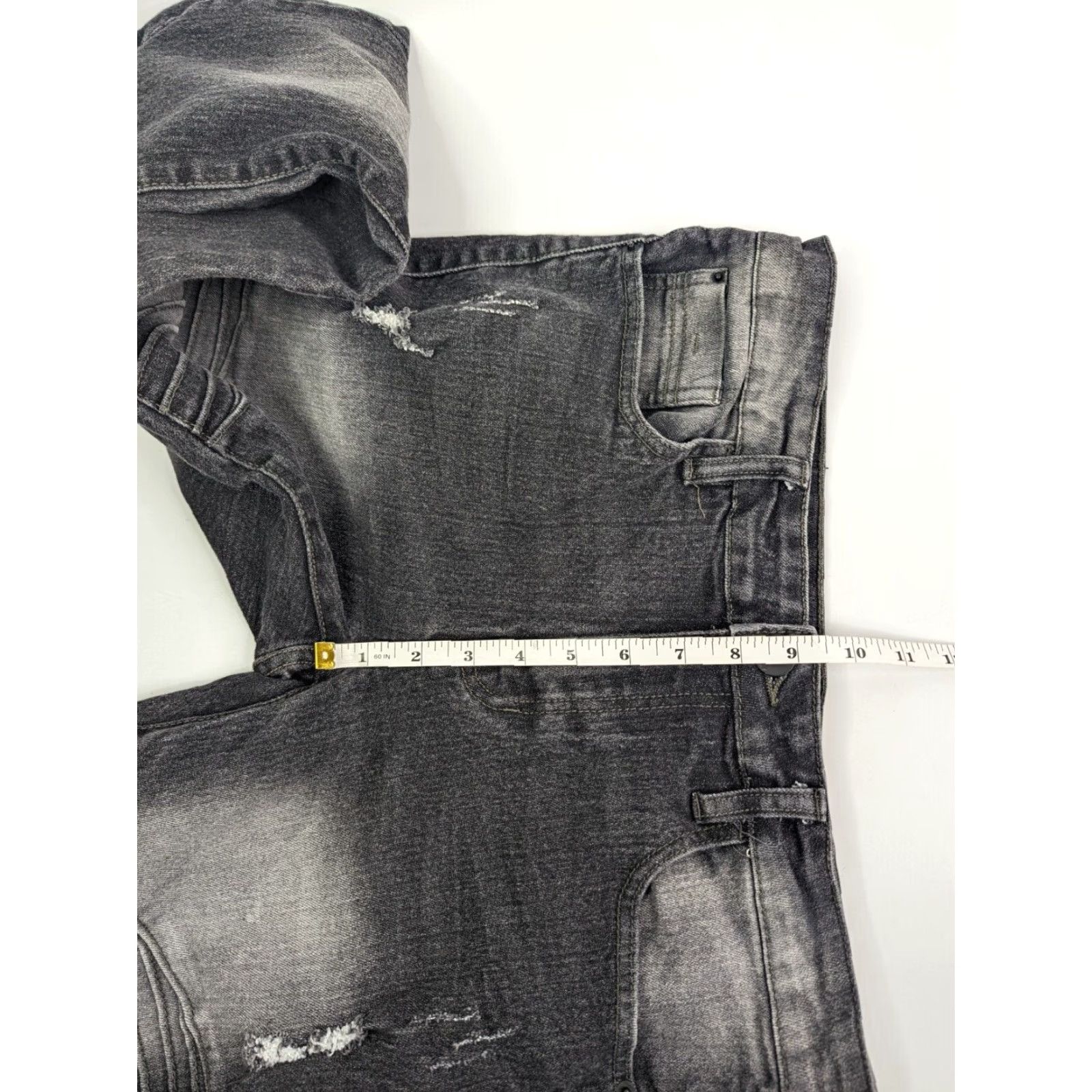 Southpole Southpole Jeans Mens 32x30 Skinny Black Stretch Distressed Paneled Moto Stacked Jeans Size US 32 / EU 48 - 7 Thumbnail