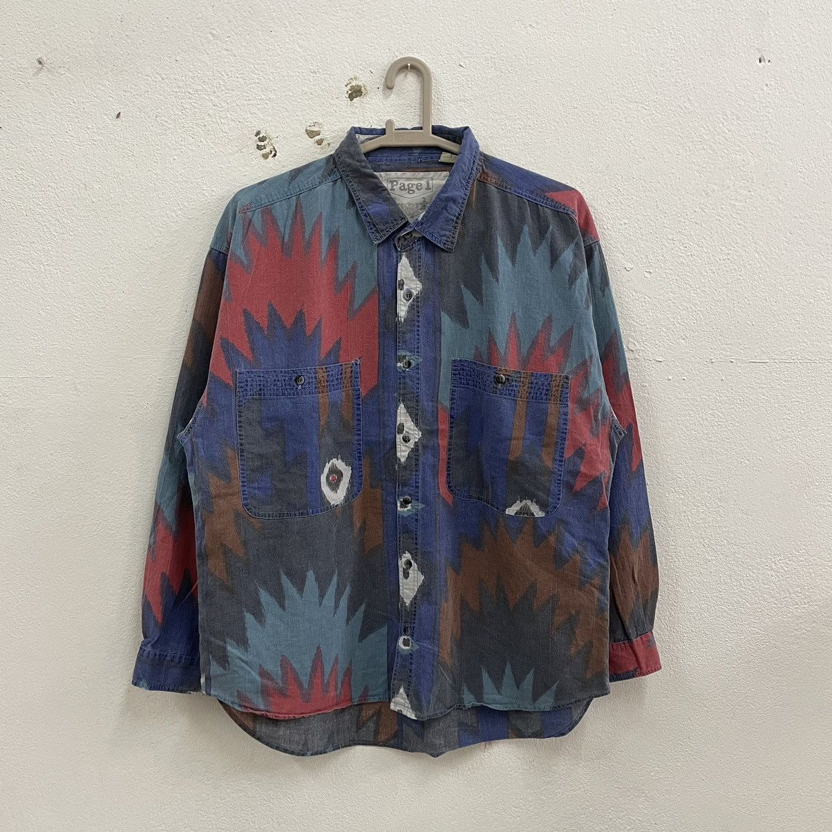 Japanese Brand × Native 🔥🔥🇯🇵Vintage Retro Motive Aztec Navajo Buttons Shirts Size US L / EU 52-54 / 3 - 1 Thumbnail