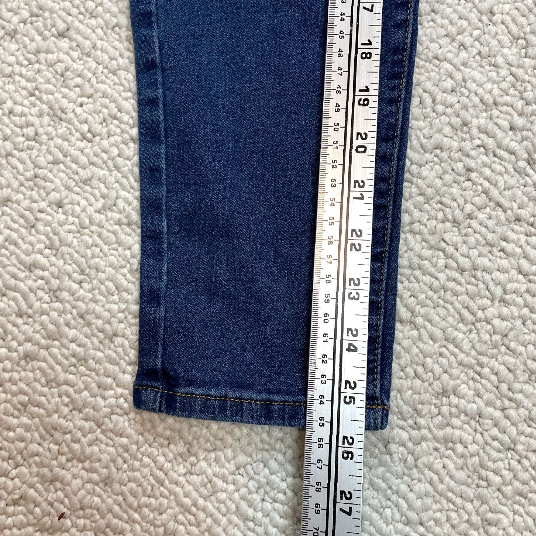 Shein Shein Jeans Womens XL Curve Blue Denim Dark Wash High Rise Leg Zip 31x26 Size 40" / US 18 - 3 Thumbnail