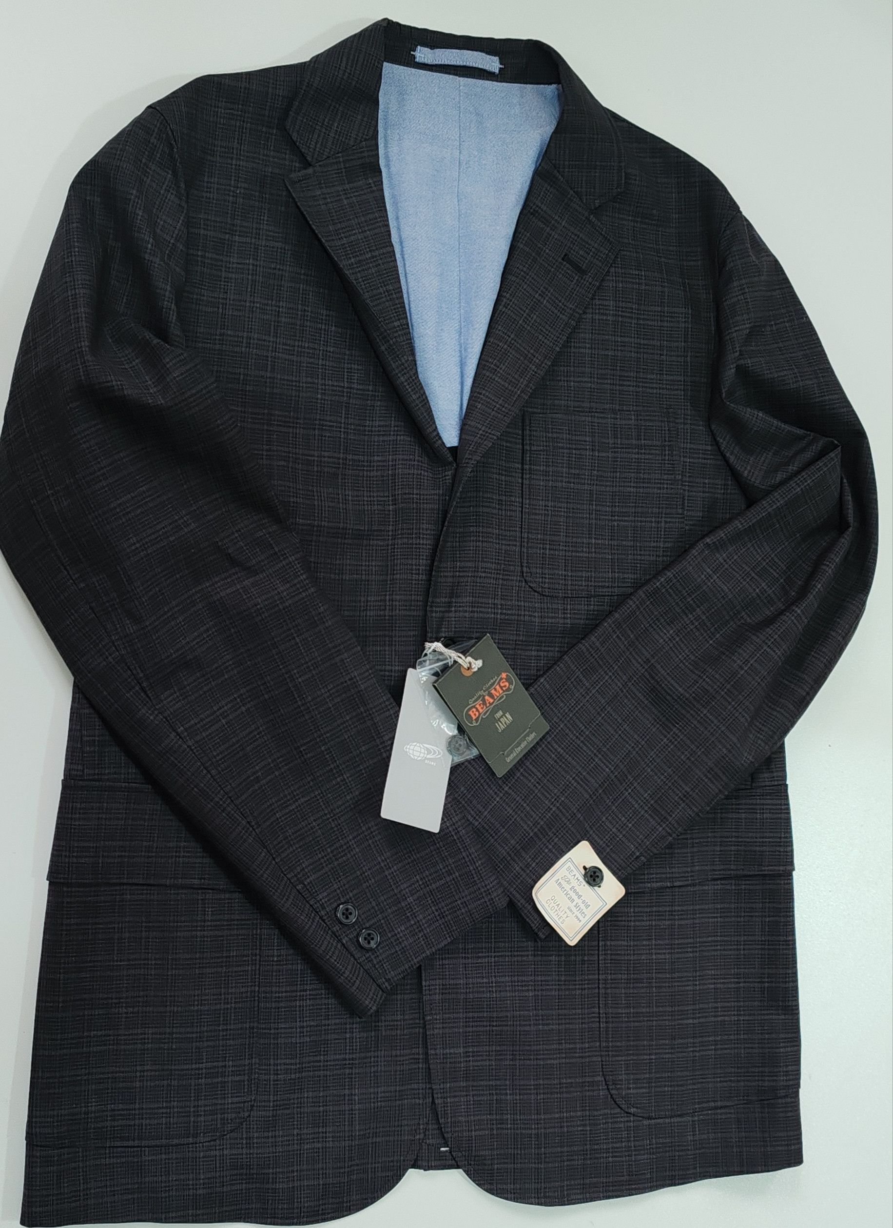 Beams Plus Veste Grise Carrellé-Beams Plus Tg:L Size US XL / EU 56 / 4 - 5 Thumbnail