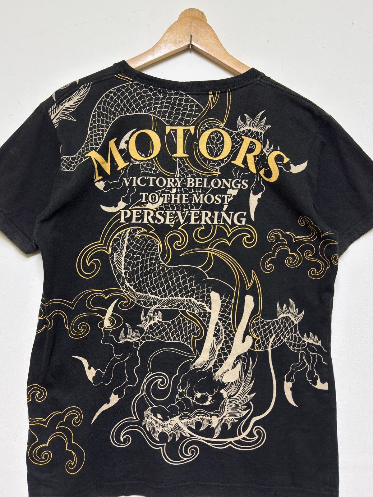 Vintage Vintage Dragon Big Graphic Motors Poem Faded Black Size US S / EU 44-46 / 1 - 10 Thumbnail