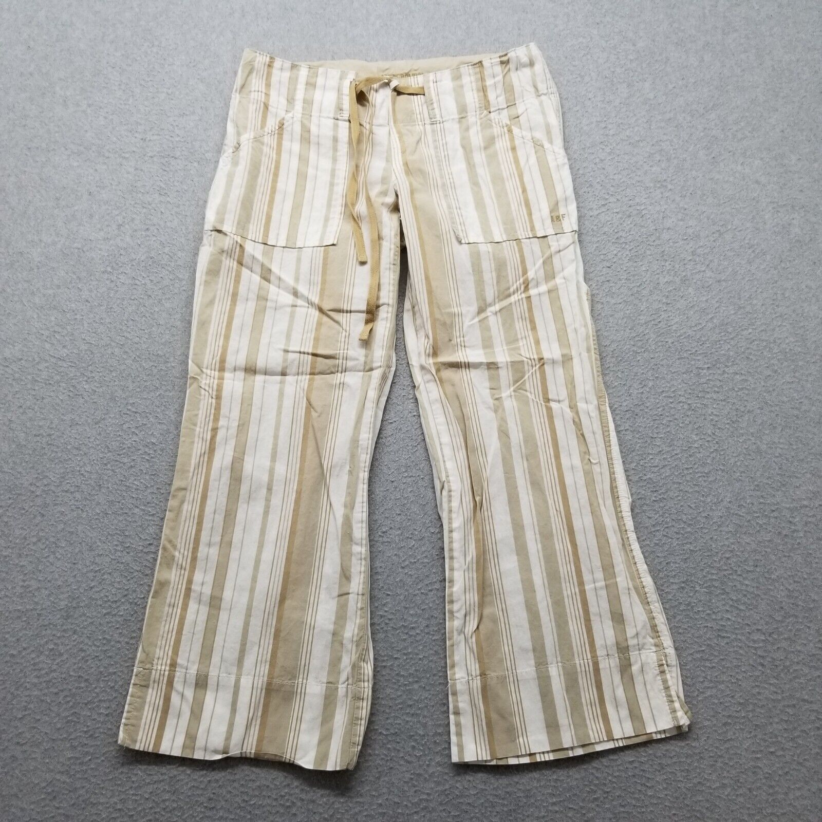 Abercrombie & Fitch Abercrombie & Fitch Pants Womens Flared Pockets Drawstring Size 30" / US 8 / IT 44 - 1 Thumbnail