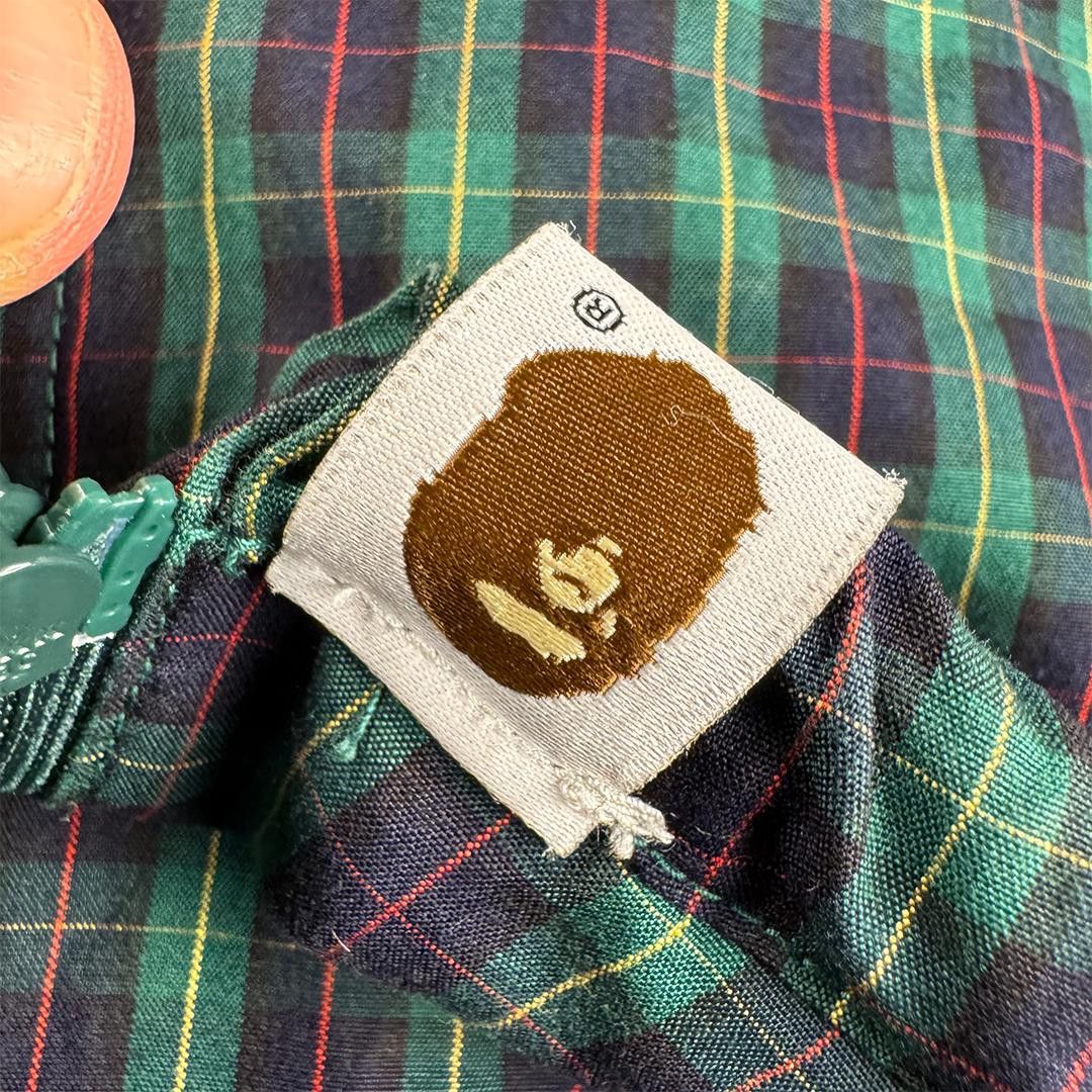 Bape BAPE x Yoshifumi Egawa Green Check Zip-up Jacket (XL) Size US XL / EU 56 / 4 - 4 Thumbnail