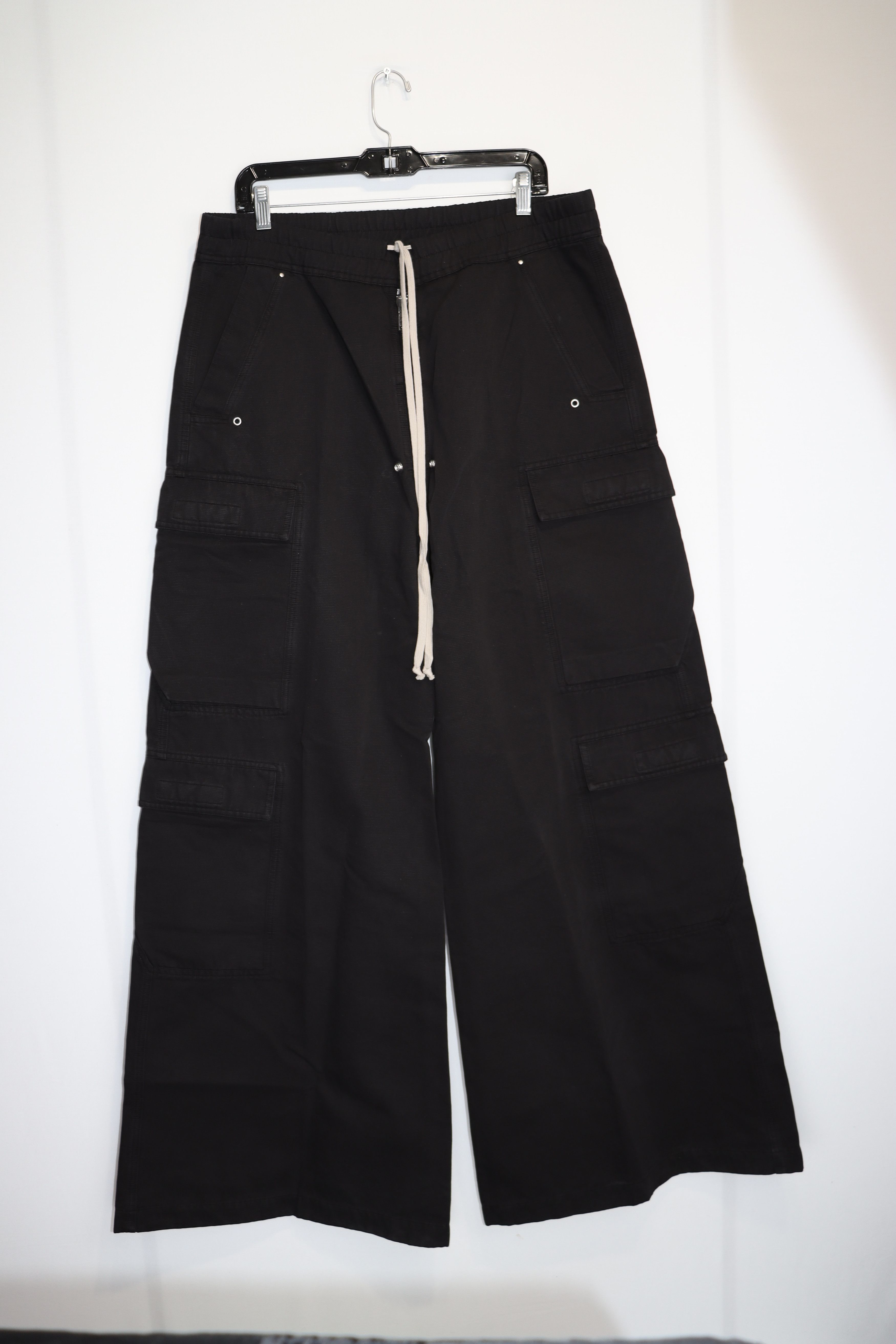 Rick Owens o1rshd1 Double Cargo Jumbo Belas in Black Size US 34 / EU 50 - 2 Thumbnail