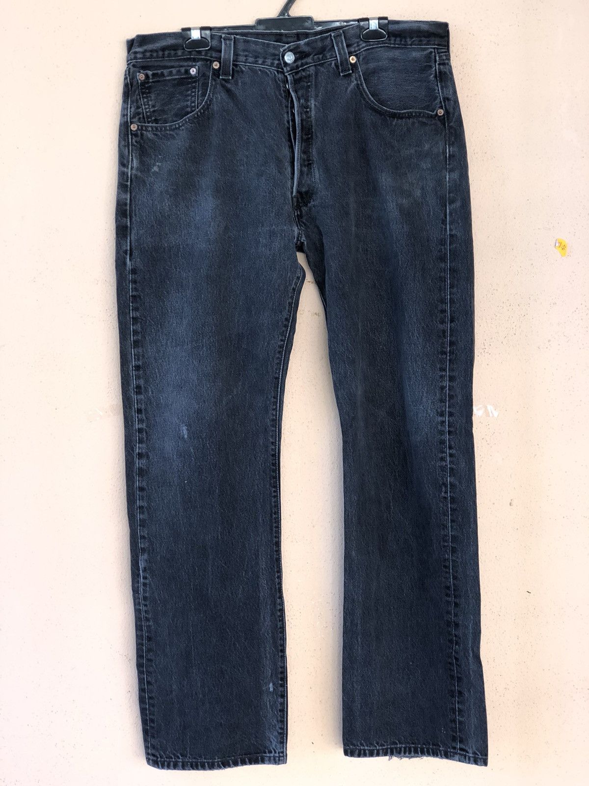 Levi's Vintage Clothing × Vintage Vintage LEVIS 501 Flat Black Button Fly Jeans Size US 38 / EU 54 - 2 Thumbnail