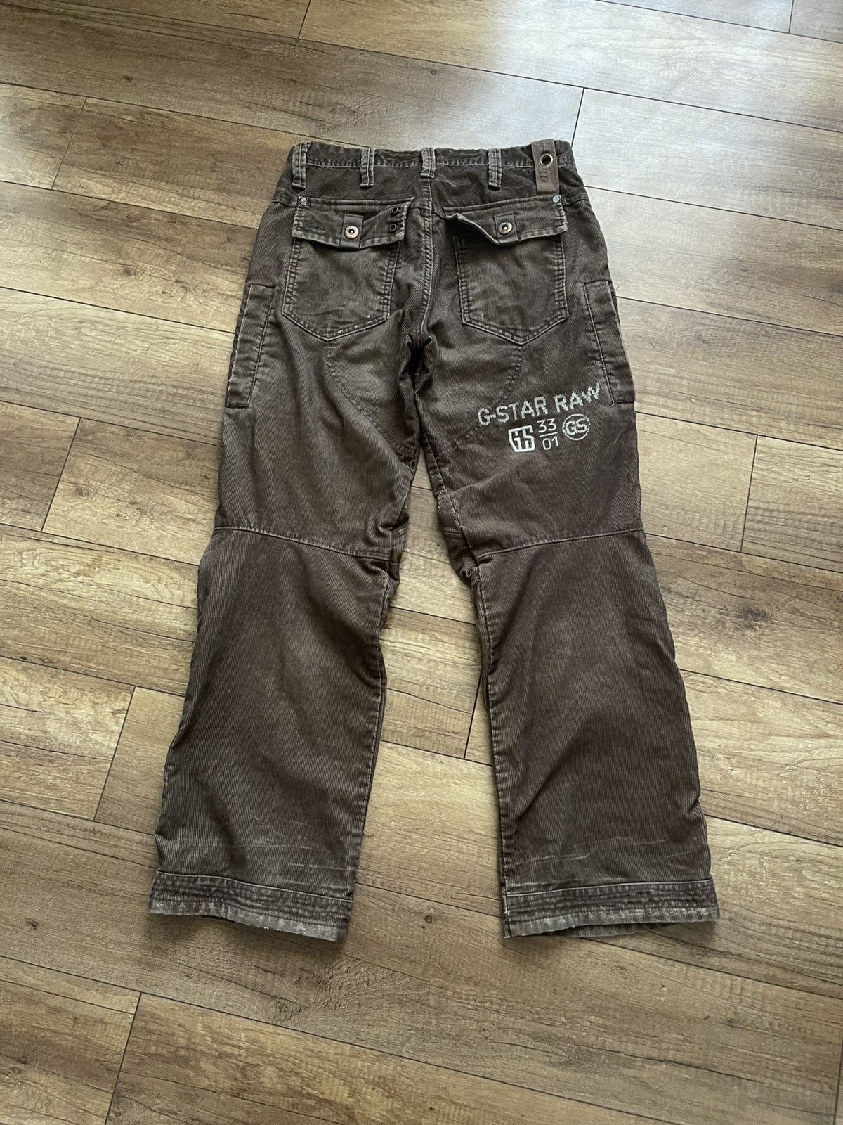 G-Star G Star Raw Vintage Cargo Velvet Pants Big Logo Size US 31 - 2 Thumbnail