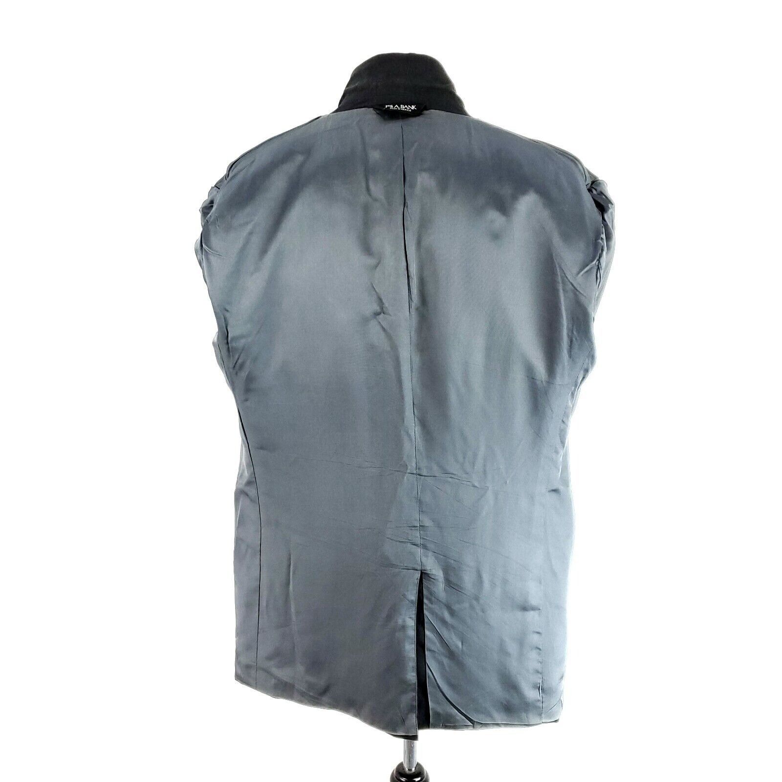 Jos. A. Bank Jos A Bank Wool 2 Button Blazer 42L Gray Size 42L - 10 Thumbnail