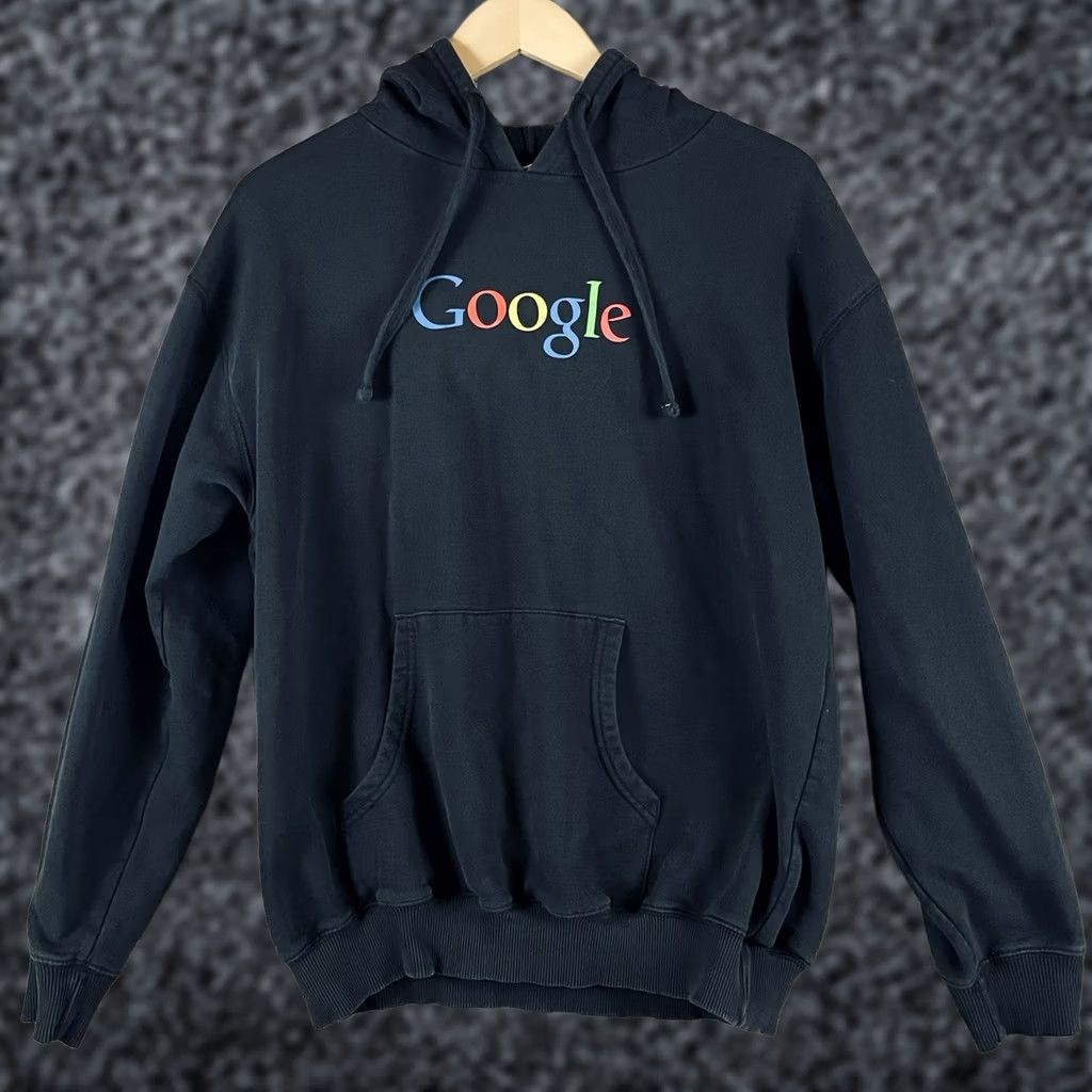 Vintage VINTAGE Google Hoodie L/XL Black Pullover Sweatshirt 90s Y2K Tech Computer E67 Size US L / EU 52-54 / 3 - 1 Thumbnail