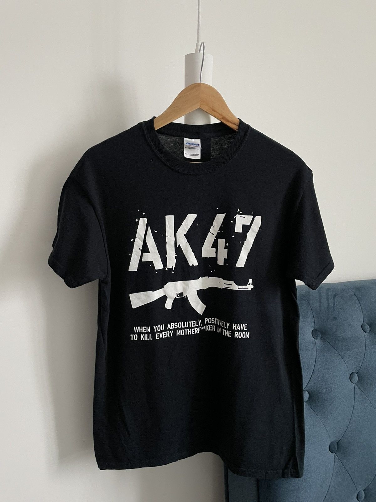 Vintage Vintage AK-47 KALASHNIKOV T-Shirt 00’s Crazy Black RARE Size US M / EU 48-50 / 2 - 1 Thumbnail