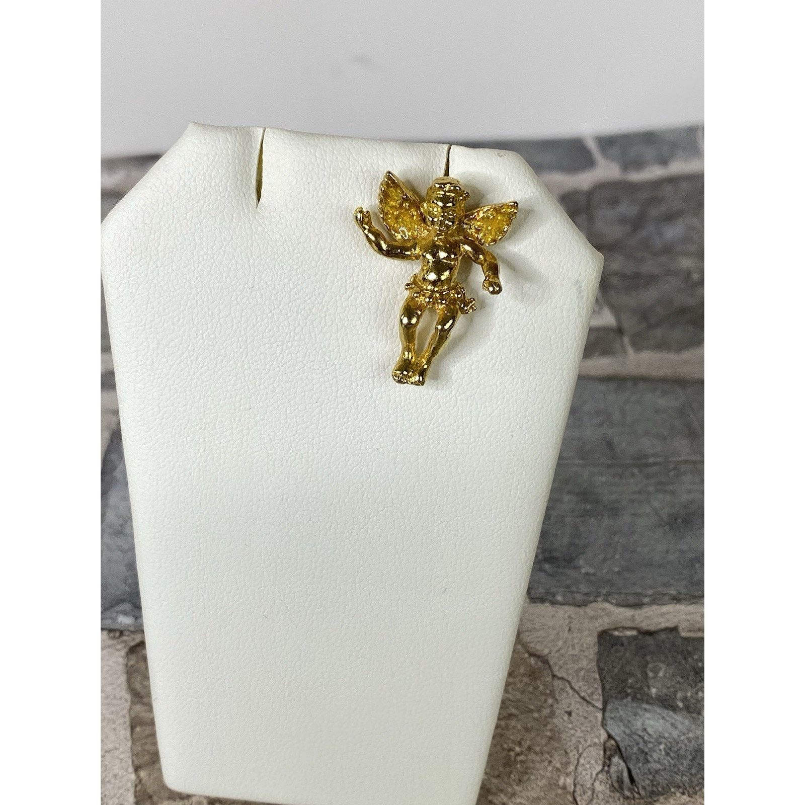 Other NEW KIRK'S FOLLY GT Yellow Crystal Pave Cherub LAPEL PIN Size ONE SIZE - 3 Thumbnail