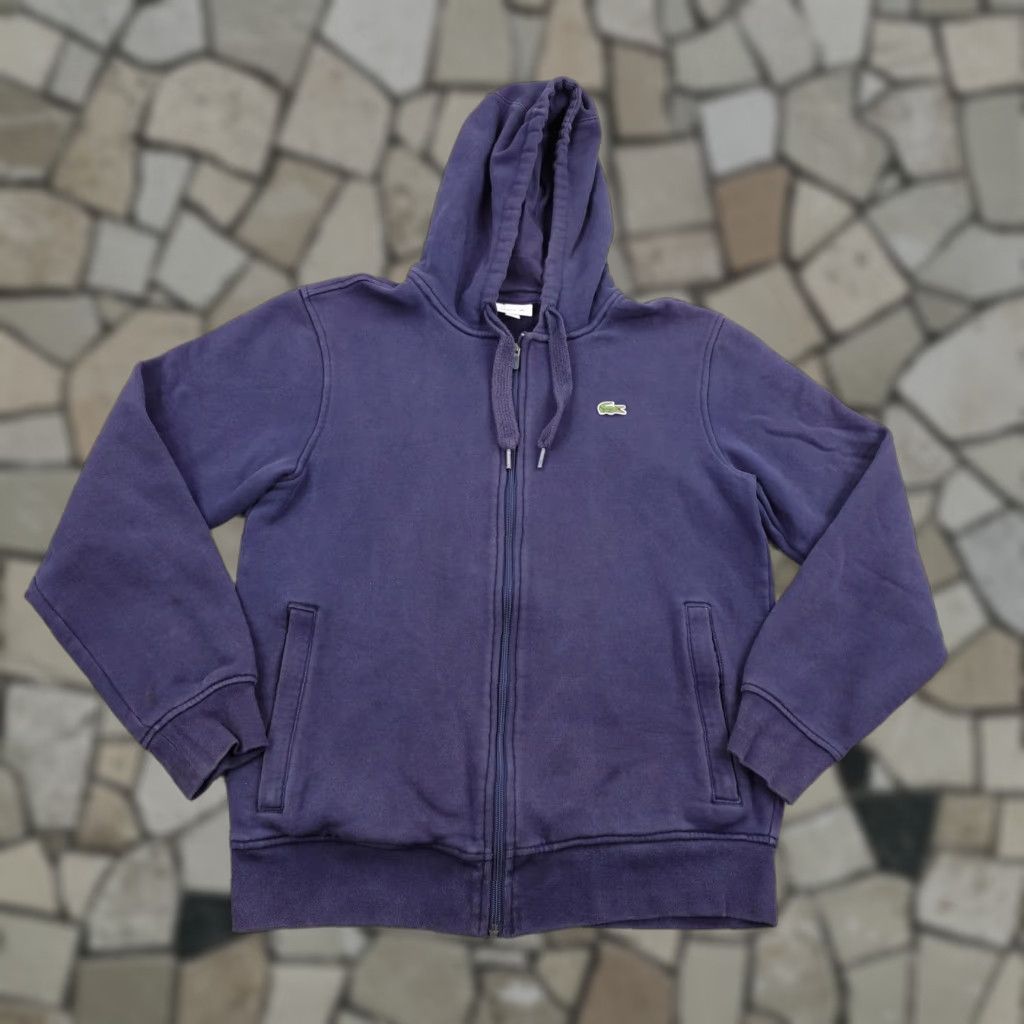 Lacoste Lacoste Hoodie Mens M Blue Classic Fit Full Zip Fleece Sweatshirt Croc Logo Size US M / EU 48-50 / 2 - 1 Thumbnail