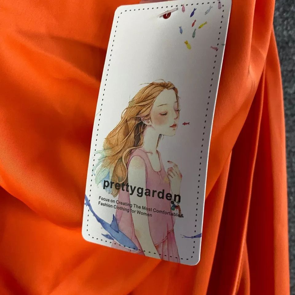 Other Pretty Garden Dress Women's XXL Sleeveless Orange NWT Size XXL / US 16-18 / IT 52-54 - 3 Thumbnail