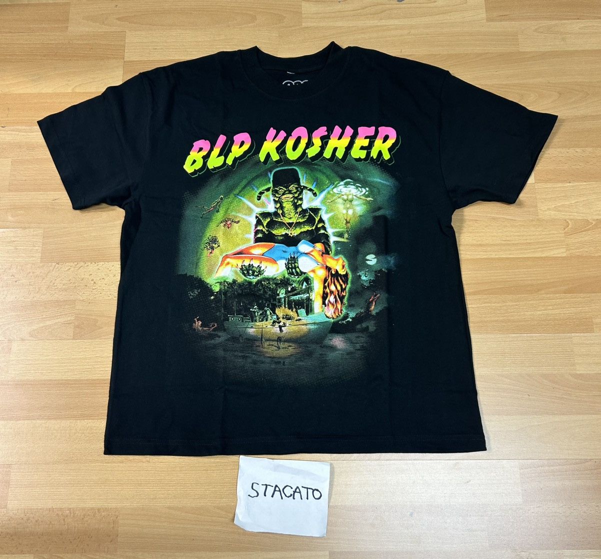 Rap Tees BLP Kosher Driedelman Tour Tee Black Large Size US L / EU 52-54 / 3 - 1 Thumbnail
