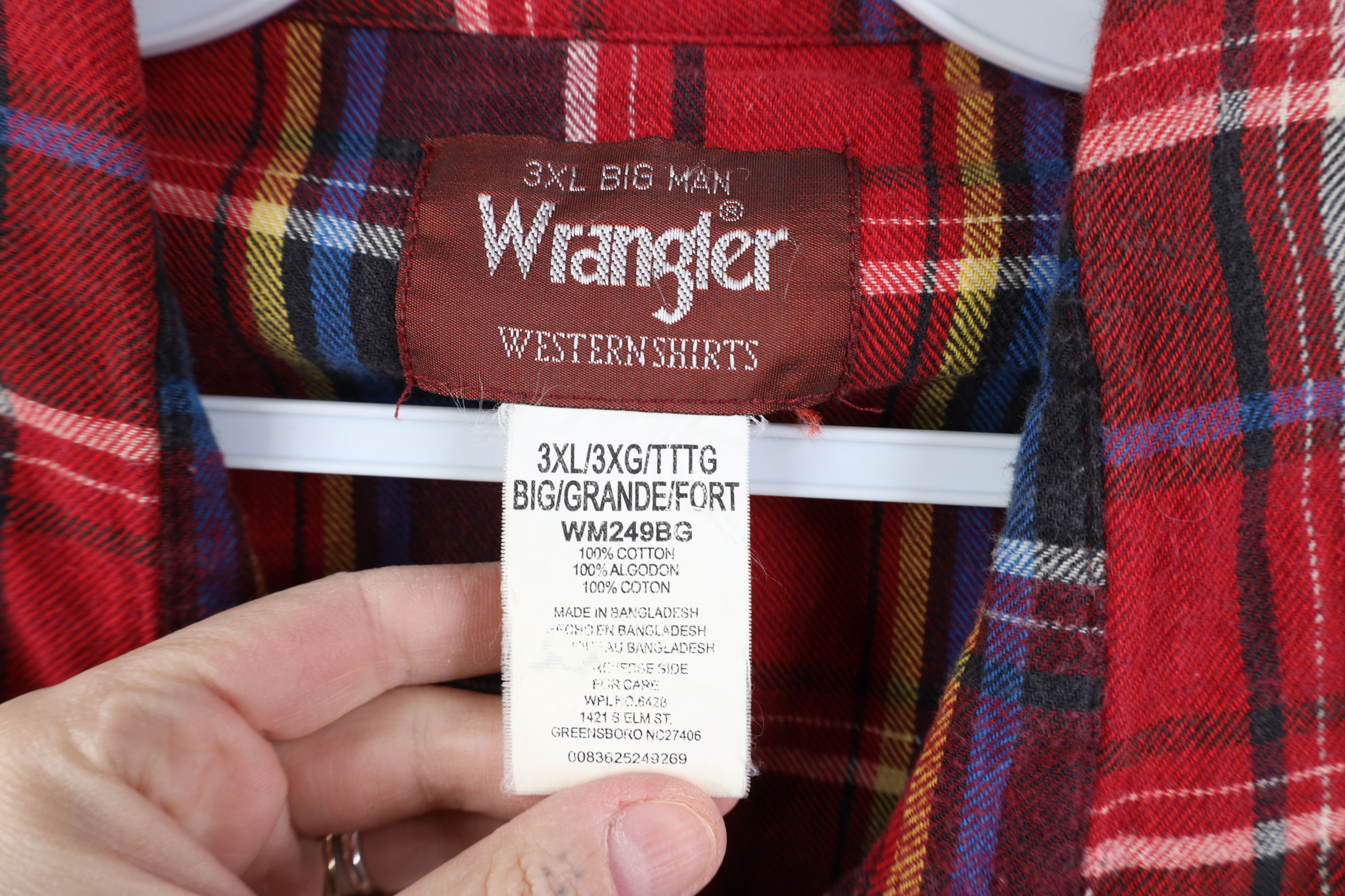 Wrangler Vintage 90s Wrangler Cowboy Flannel Snap Button Shirt Plaid Size US XXL / EU 58 / 5 - 4 Thumbnail