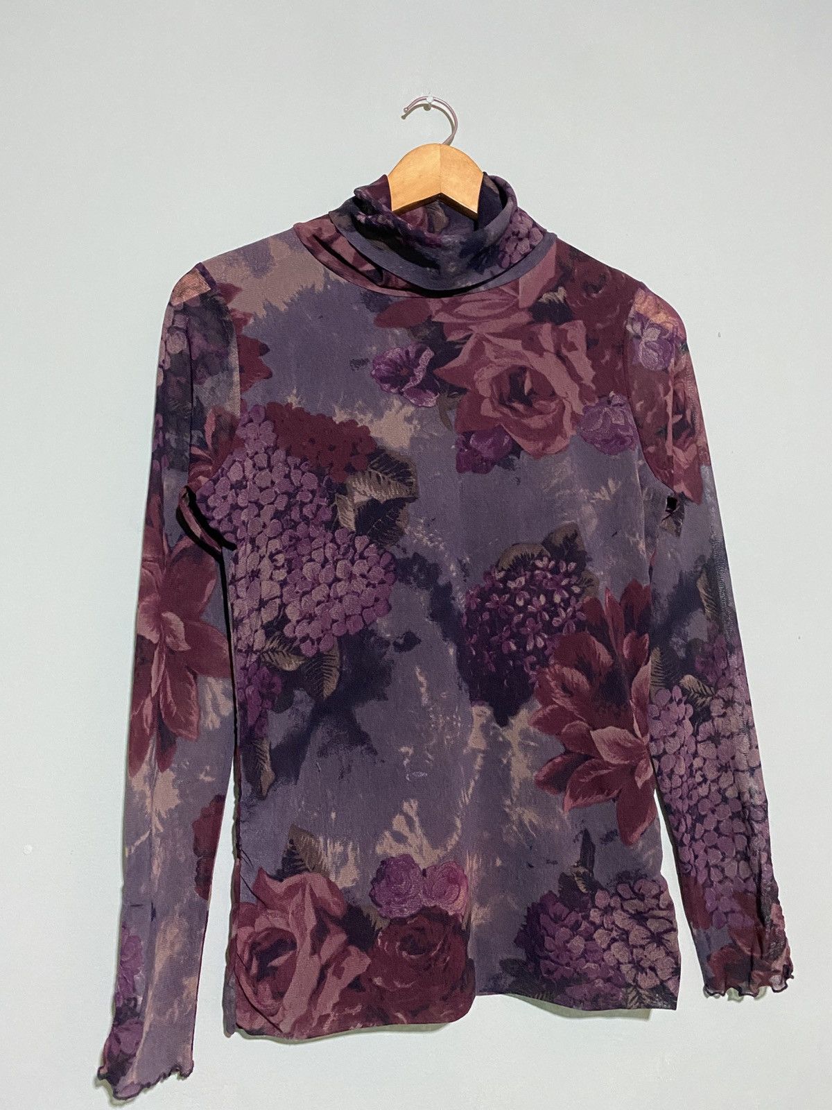 Other Elenad Luxury Made In Italy Floral Mesh Top Size XL / US 12-14 / IT 48-50 - 2 Thumbnail
