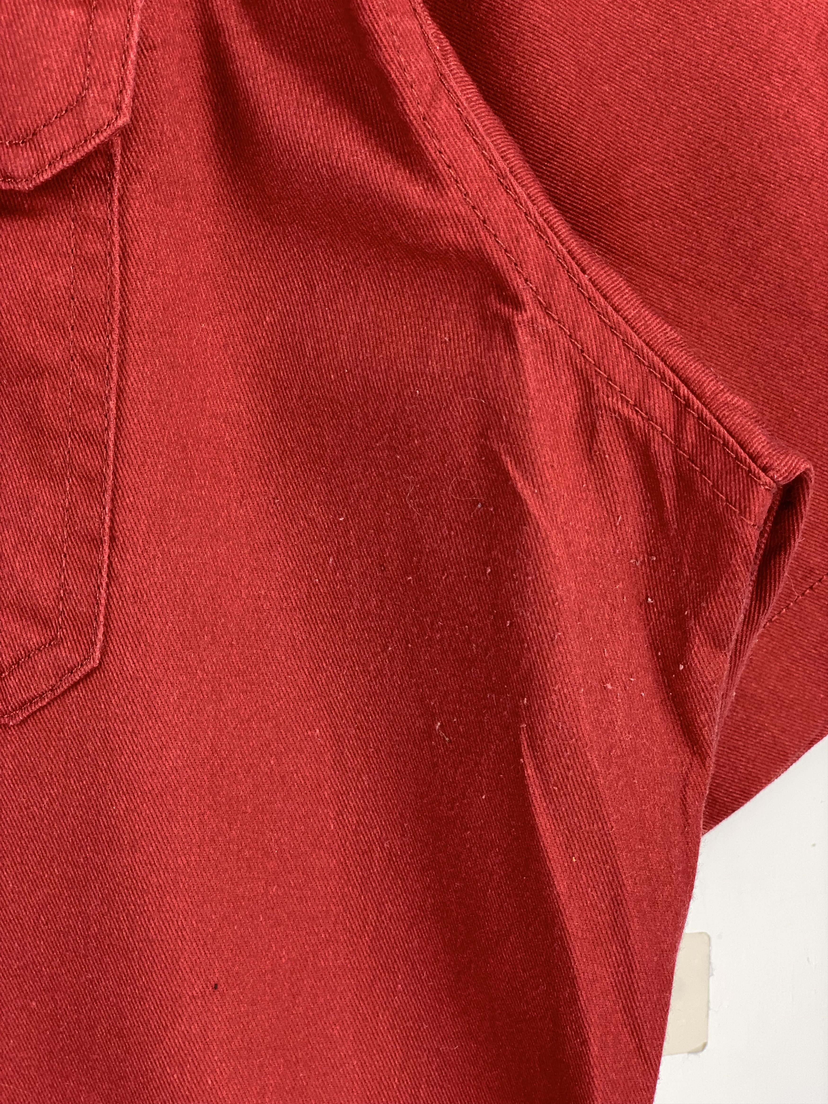 Japanese Brand Vintage Supreme Skyscrapers Workers Shirt Red J1530 Size US L / EU 52-54 / 3 - 9 Thumbnail