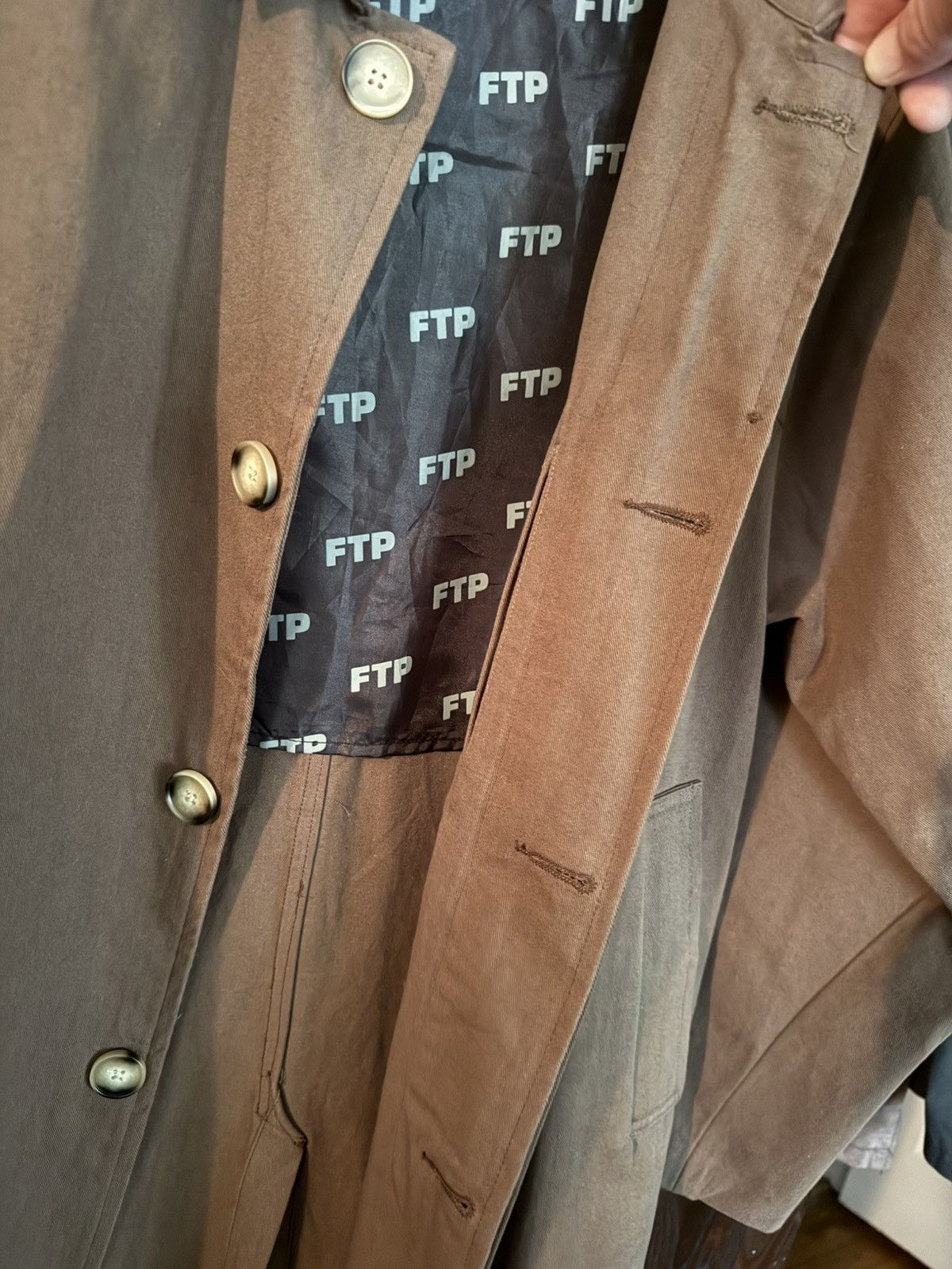 Fuck The Population FTP Orange Label lightweight Crucifix Trench Coat, BRAND NEW Size US S / EU 44-46 / 1 - 11 Thumbnail