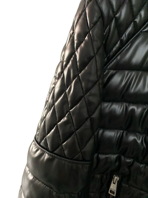 Just Cavalli Just Cavalli Quilted Gloss Nylon Moto Jacket, c.2010s Size US L / EU 52-54 / 3 - 6 Thumbnail