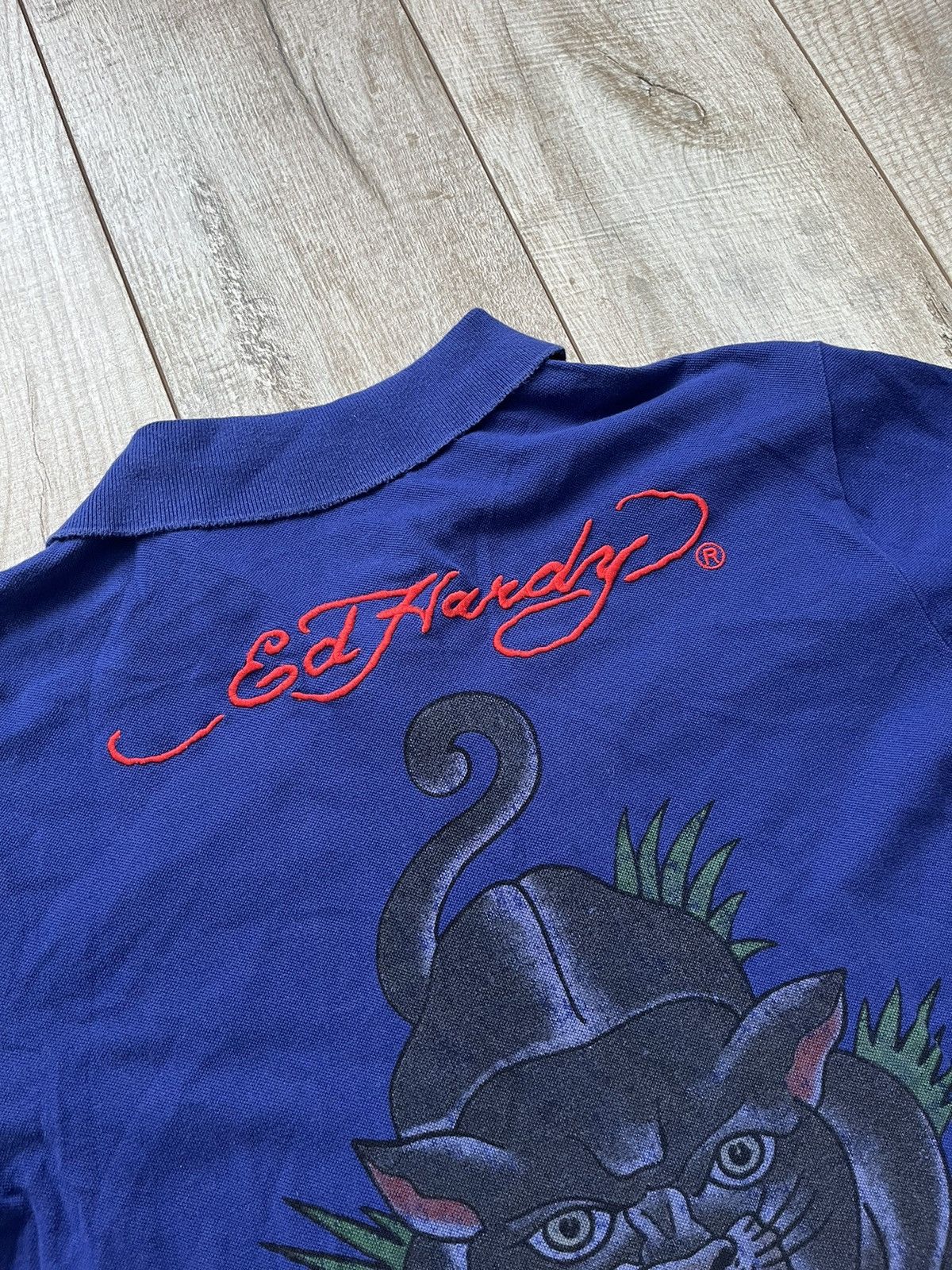 Christian Audigier × Ed Hardy × Vintage Vintage T shirt Polo Ed Hardy by Christian Audigier Y2K 90s Size US XXL / EU 58 / 5 - 3 Thumbnail