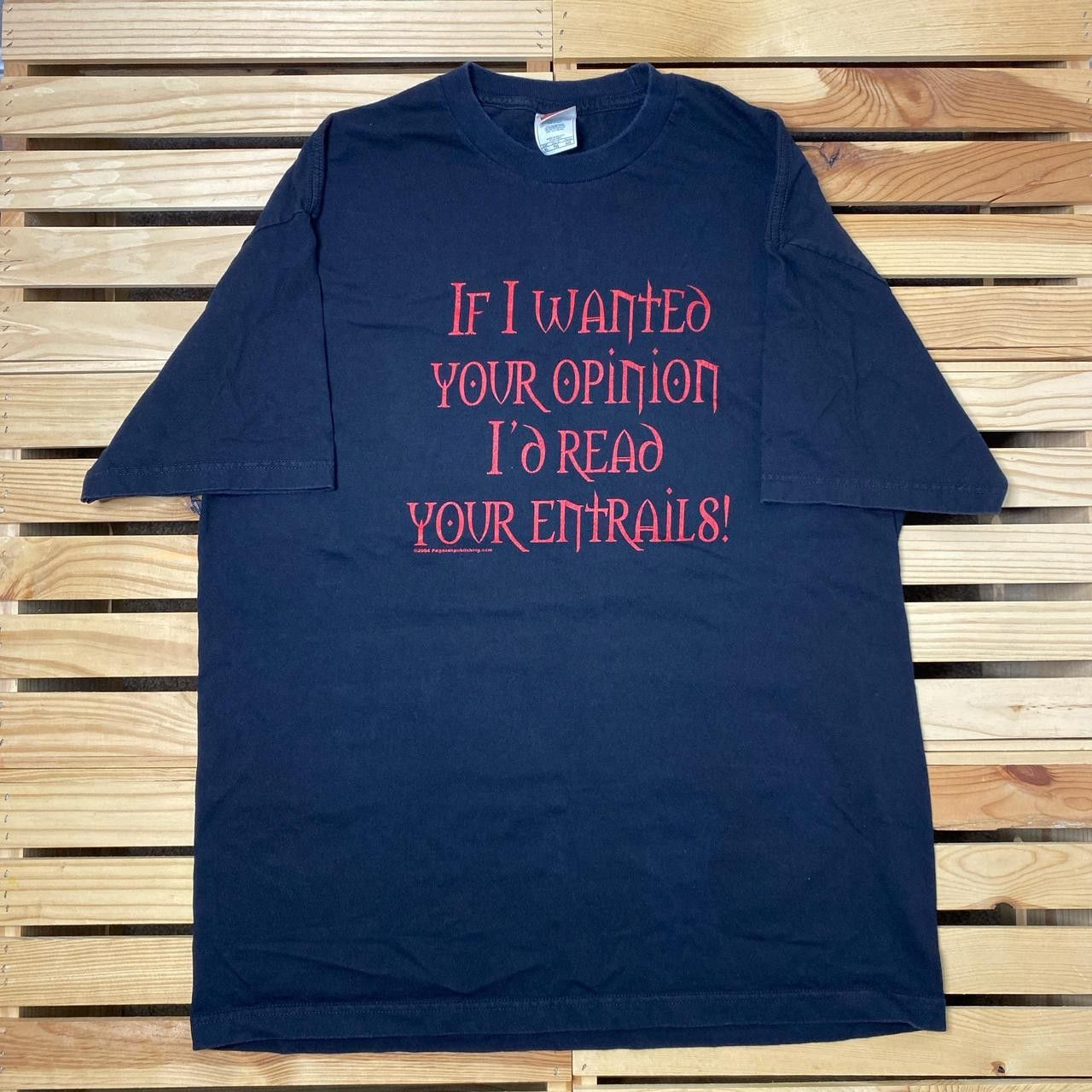 AAA Vintage "If I Wanted Your Opinion." Black Horror Tee Size XL Size US XL / EU 56 / 4 - 1 Thumbnail
