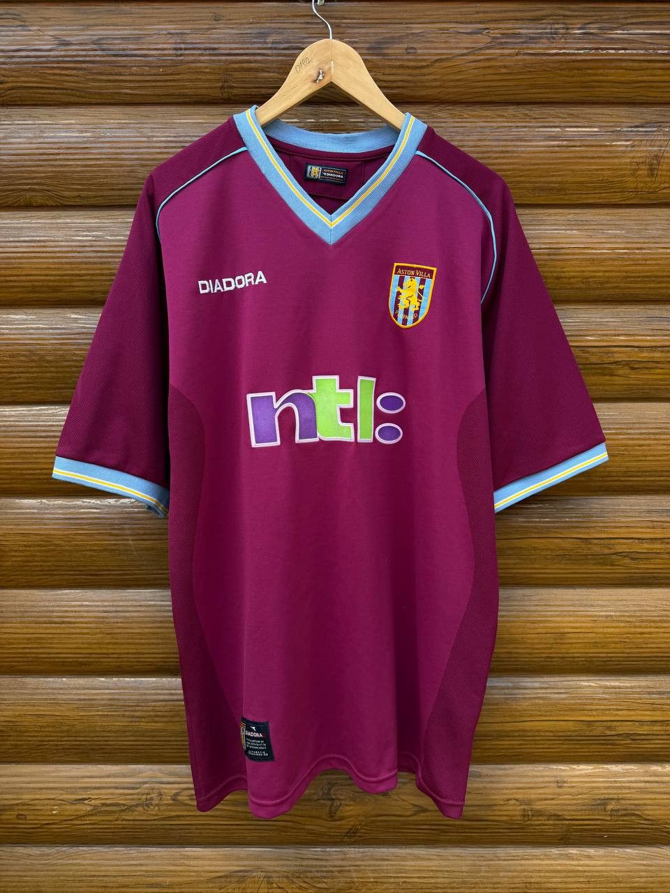 Diadora Aston Villa 2000-2001 Diadora Vintage Soccer Jersey XL Size US XL / EU 56 / 4 - 1 Thumbnail