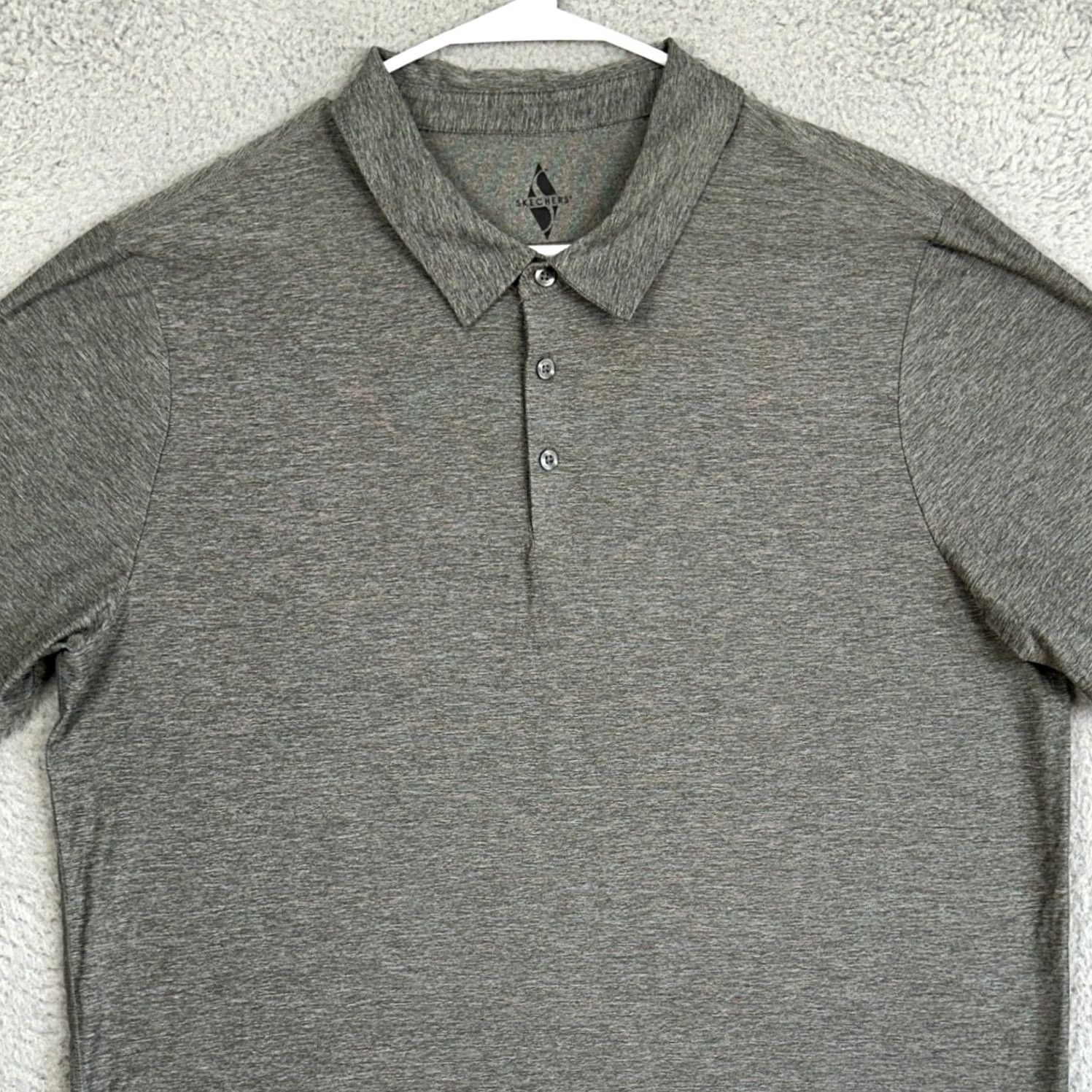 SKECHERS Skechers Polo Shirt Mens XL Gray Golf Rugby Short Sleeve Performance Stretch EUC Size US XL / EU 56 / 4 - 2 Thumbnail