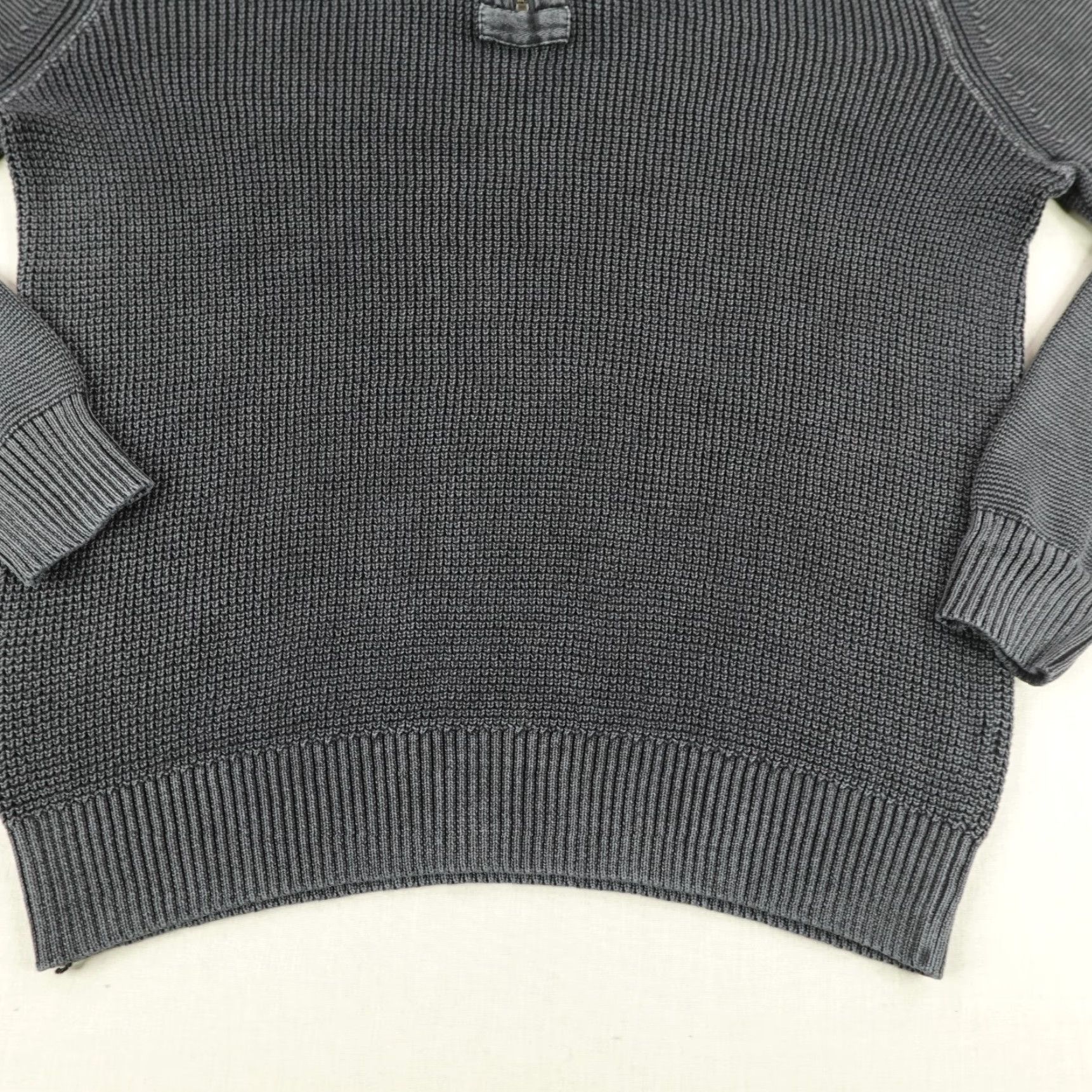 Tommy Bahama TOMMY BAHAMA Sweater Gray Large Waffle Knit Thermal 1/4 Zip Mock Neck Mens Size US L / EU 52-54 / 3 - 3 Thumbnail