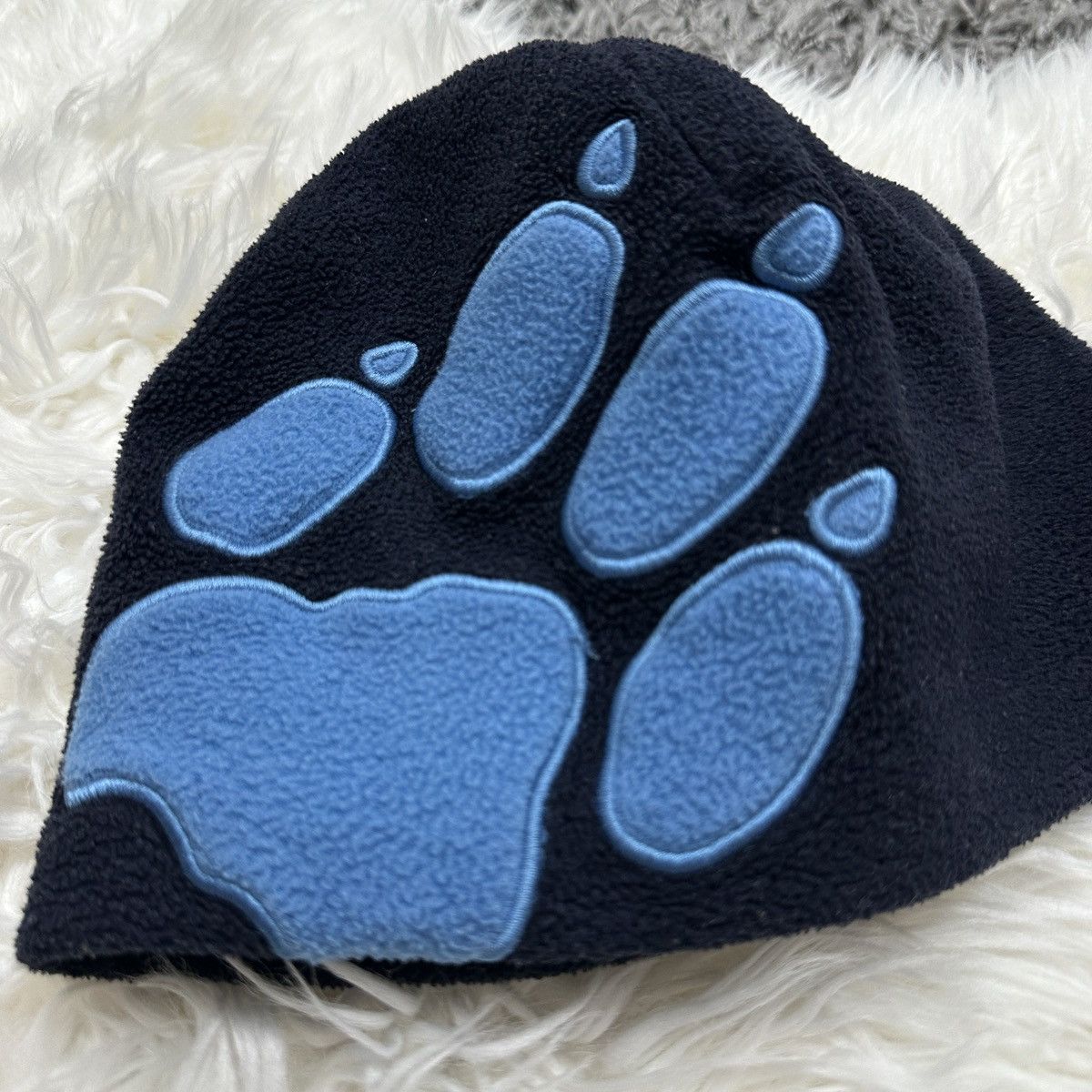 Jack Wolfskin Jack Wolfskin hat unisex Fleece Paw Beanie Hat Black/Blue Size ONE SIZE - 2 Thumbnail