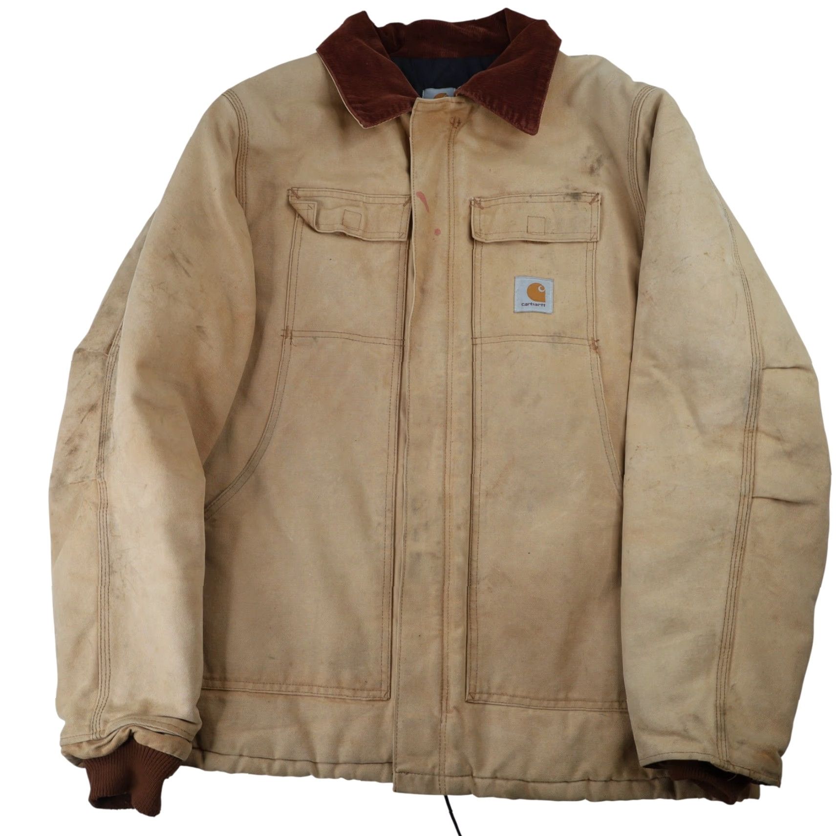 Carhartt VINTAGE Carhartt Chore Coat Mens XL Tan Coat Size US XL / EU 56 / 4 - 2 Thumbnail