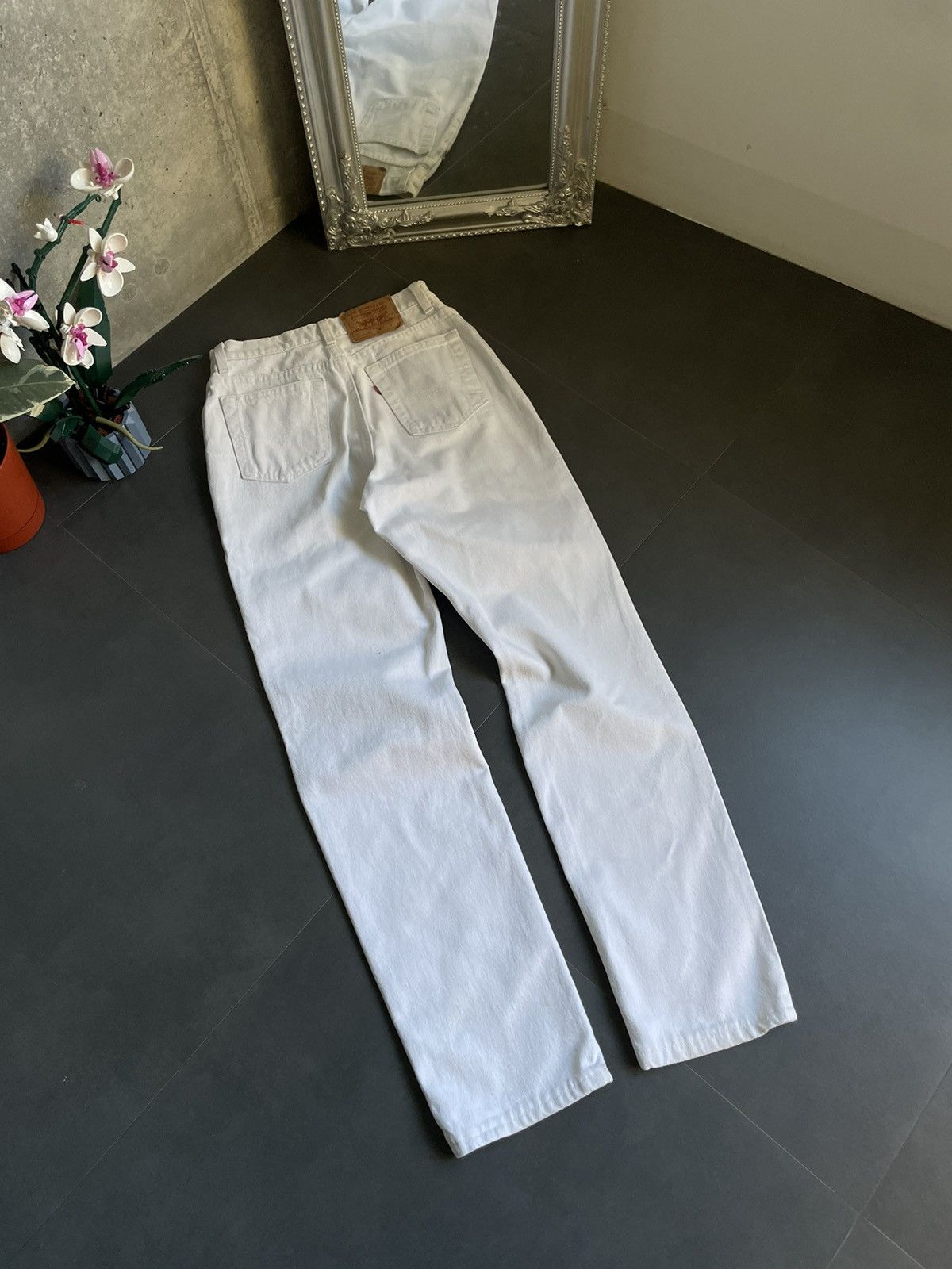 Levi's Vintage Levi’s Baggy White Perfect Faded Jeans Size 28" / US 6 / IT 42 - 8 Thumbnail